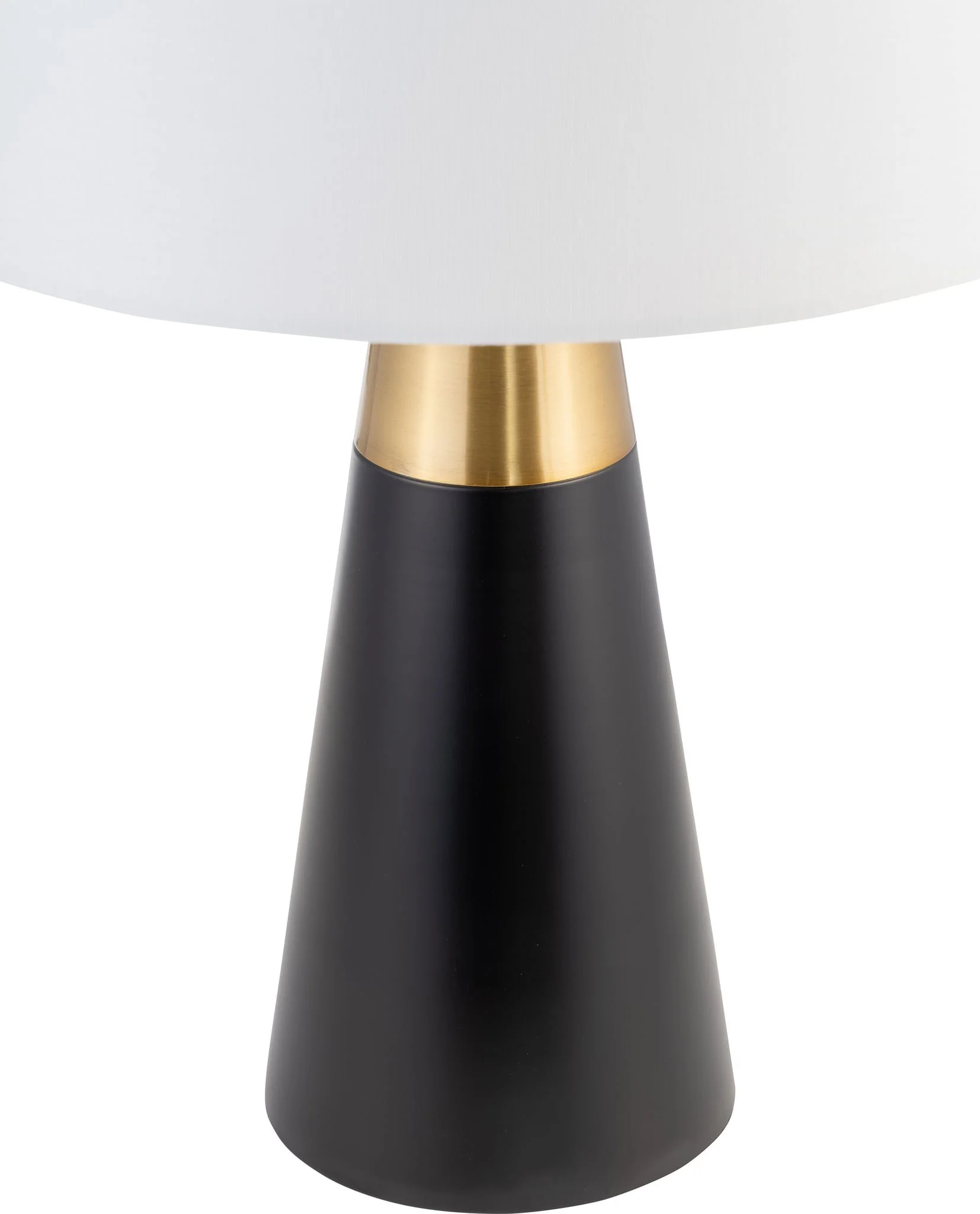 Metal,s/2,23"h,2tone Cone Tbl Lamps,blk/gld - Image 4