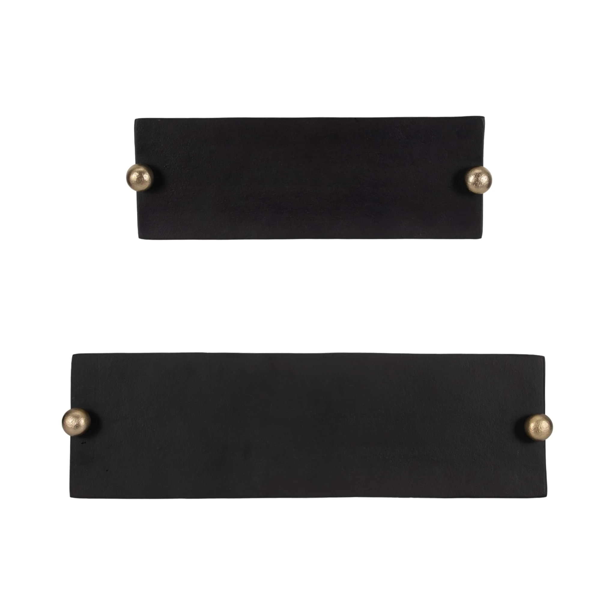 Metal,s/2 24/18",flat Tray With Gld Knob Handles,b - Image 6