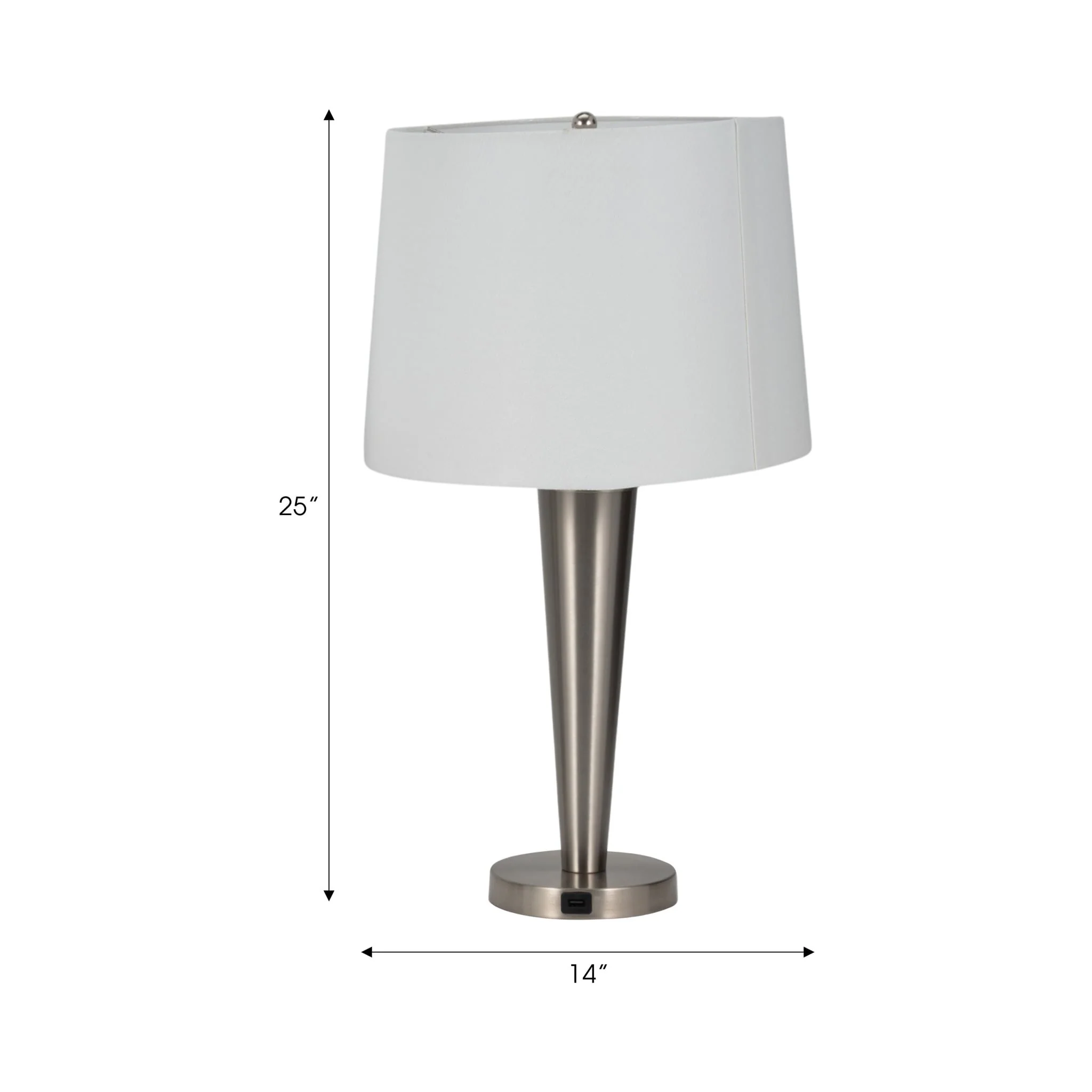 Metal,s/2,25"h,slim Cone Table Lamps,nickel - Image 8