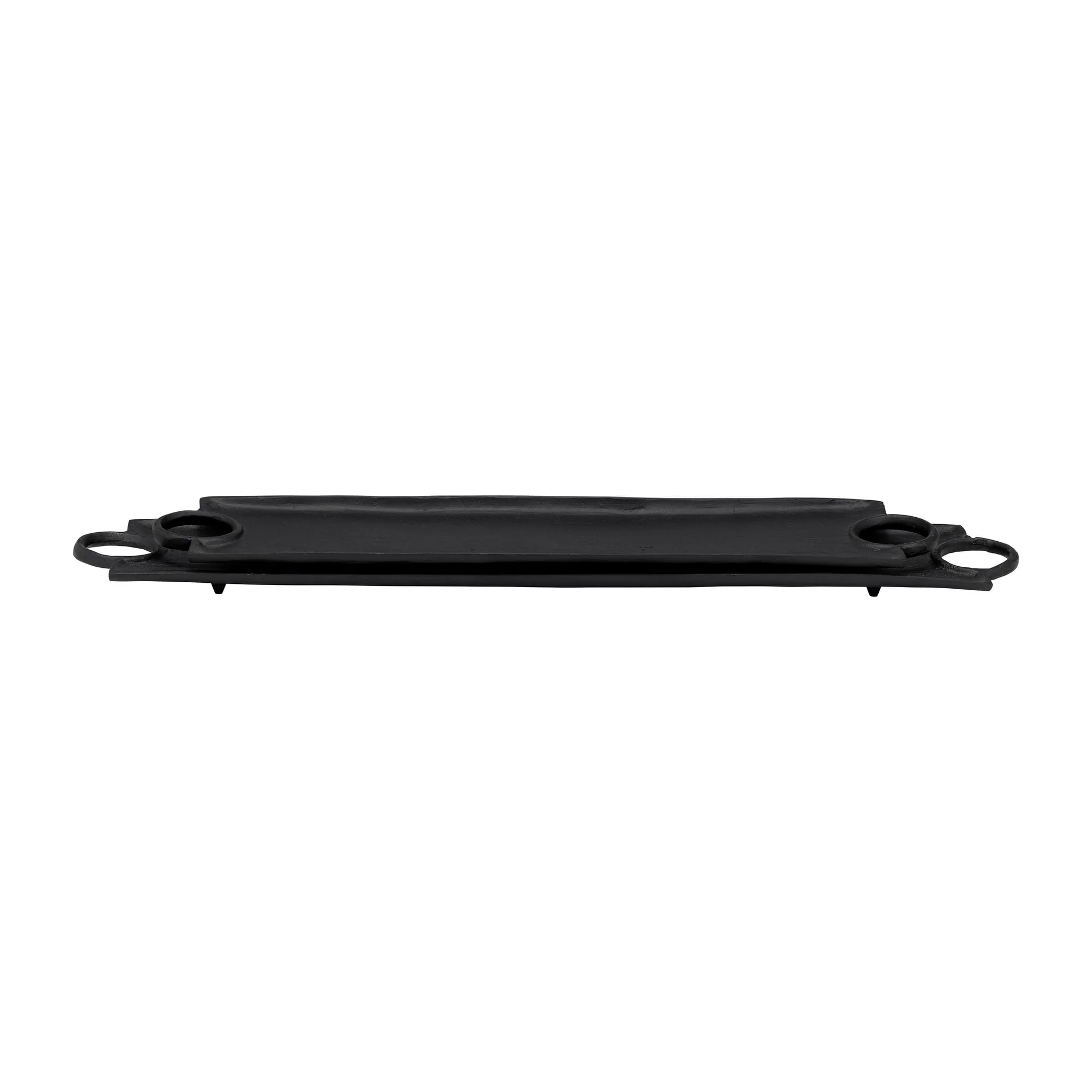 Metal,s/2 26/32",flat Tray W/ring Handles,black - Image 2
