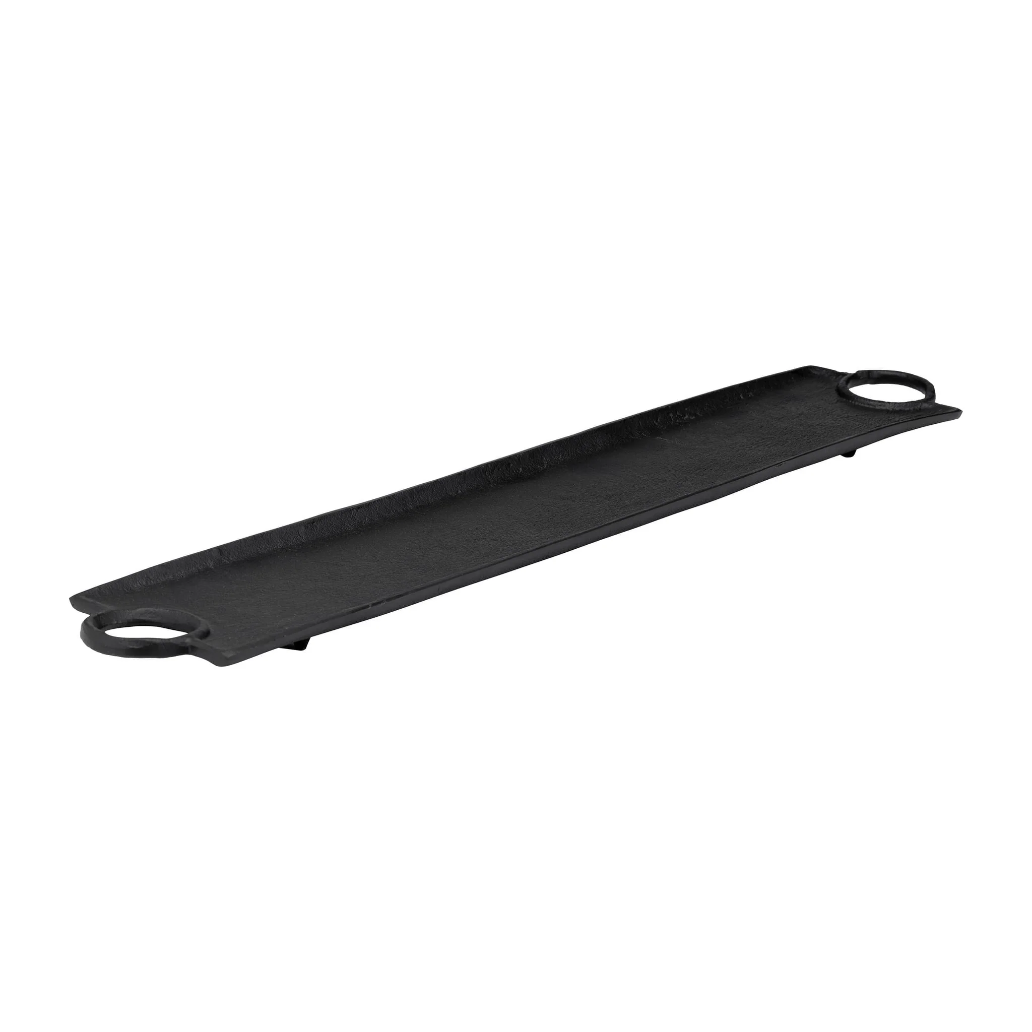 Metal,s/2 26/32",flat Tray W/ring Handles,black - Image 4