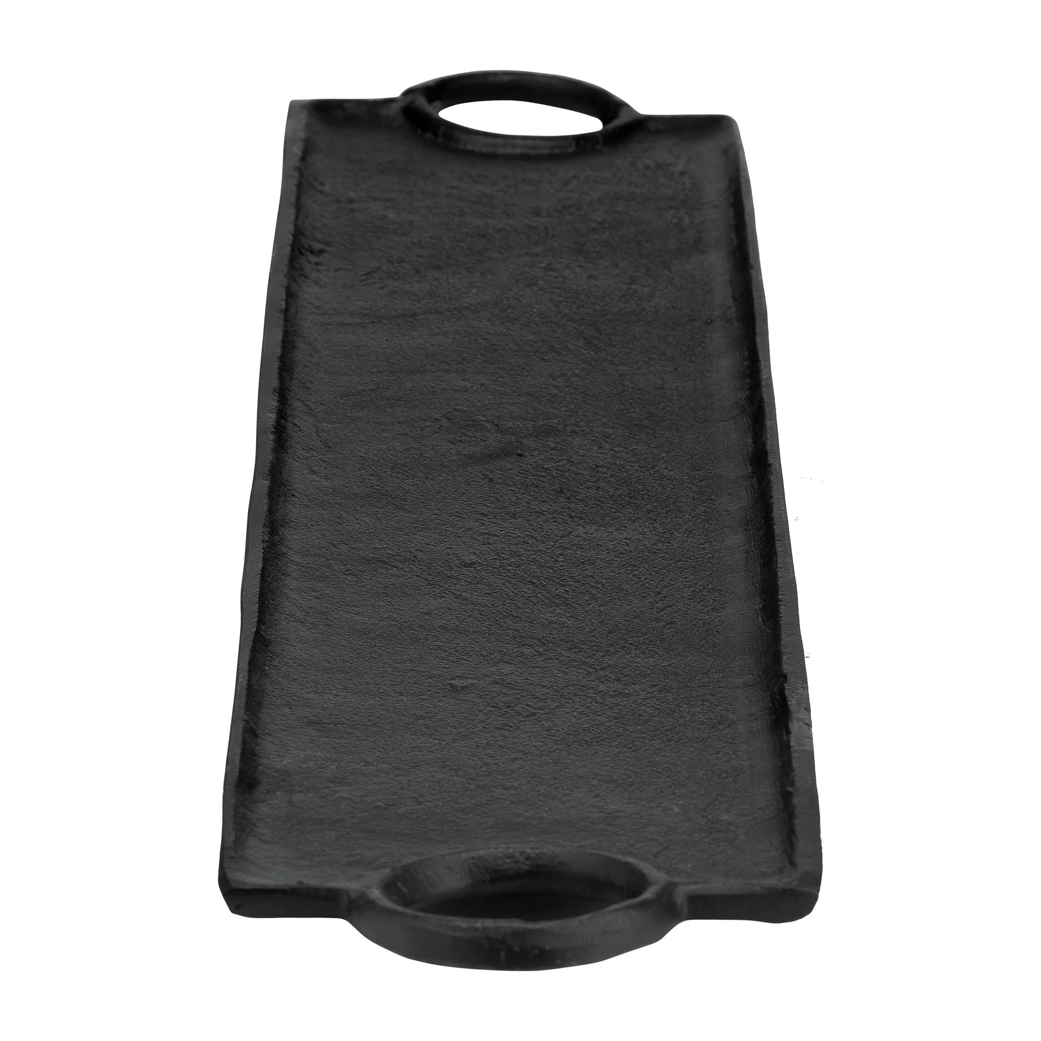 Metal,s/2 26/32",flat Tray W/ring Handles,black - Image 5