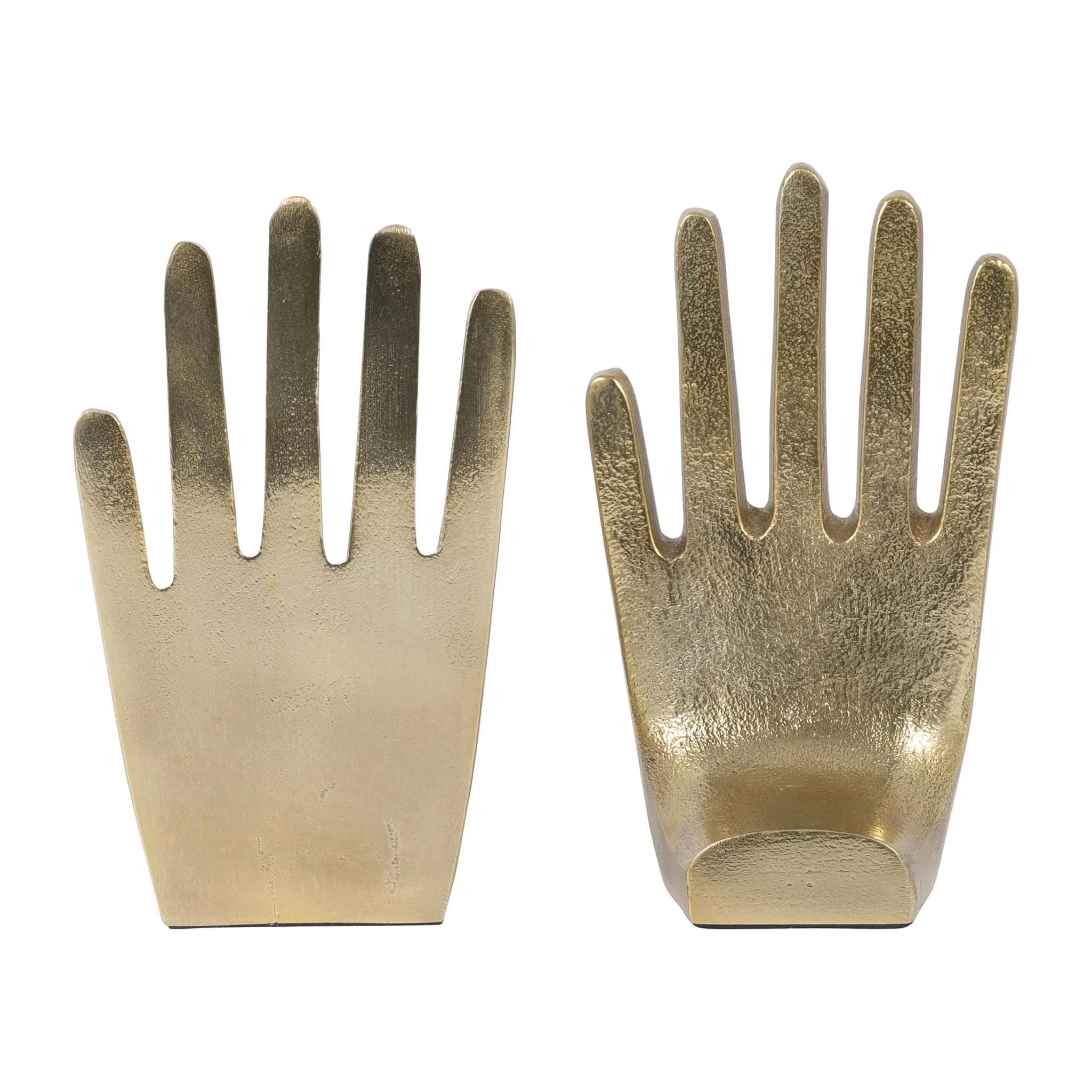 Metal, S/2 7" Hands Bookends, Gold - Image 5