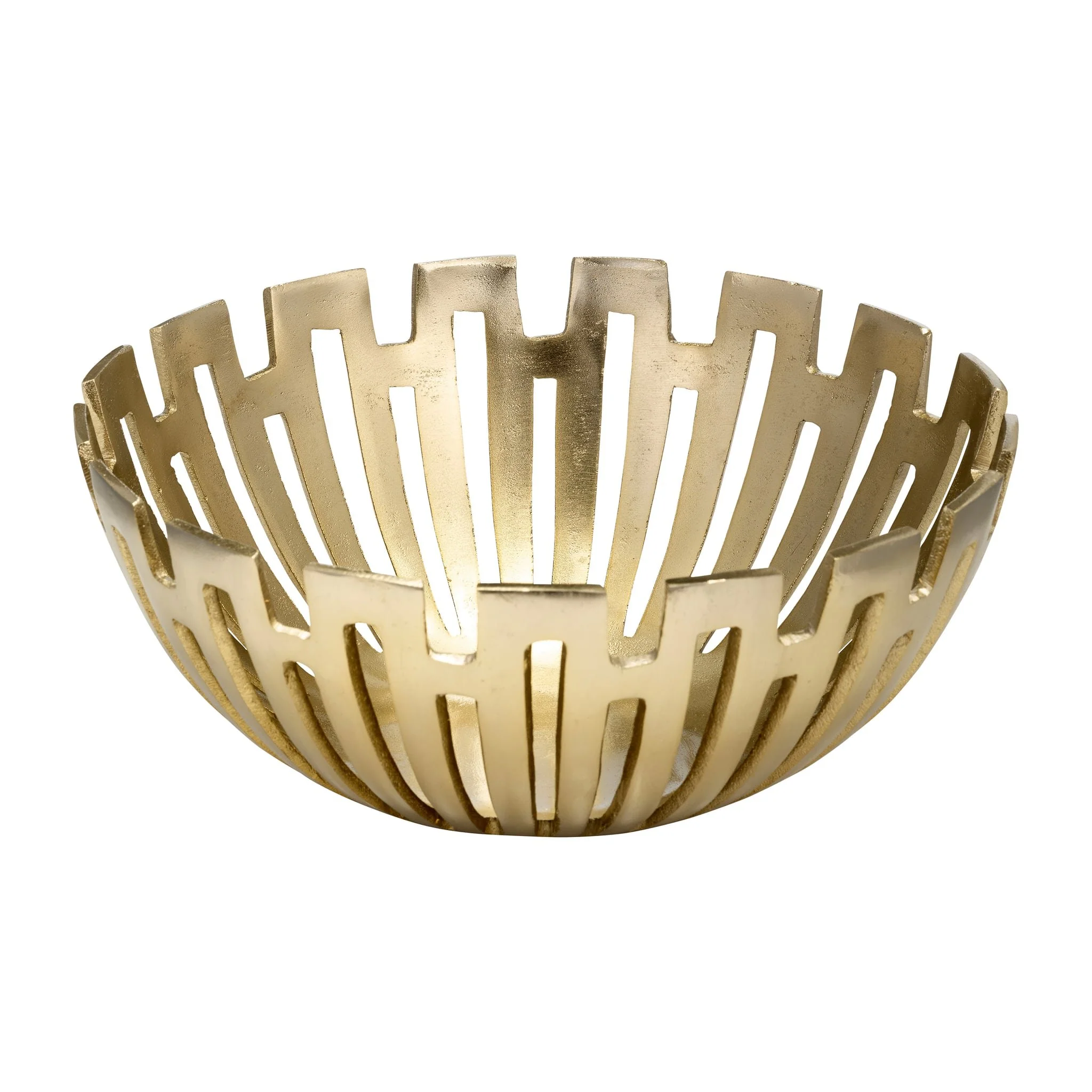 Metal, S/3 11/14/16" Geometric Bowls, Gold - Image 4