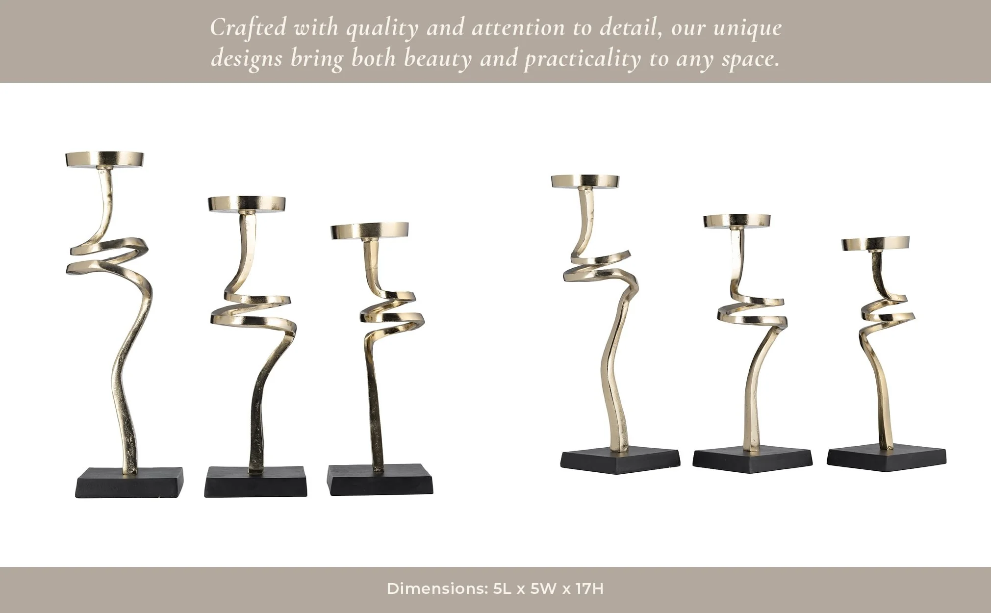 Metal,s/3 13,15,17",abstract Candle Pillar Holder, - Image 13