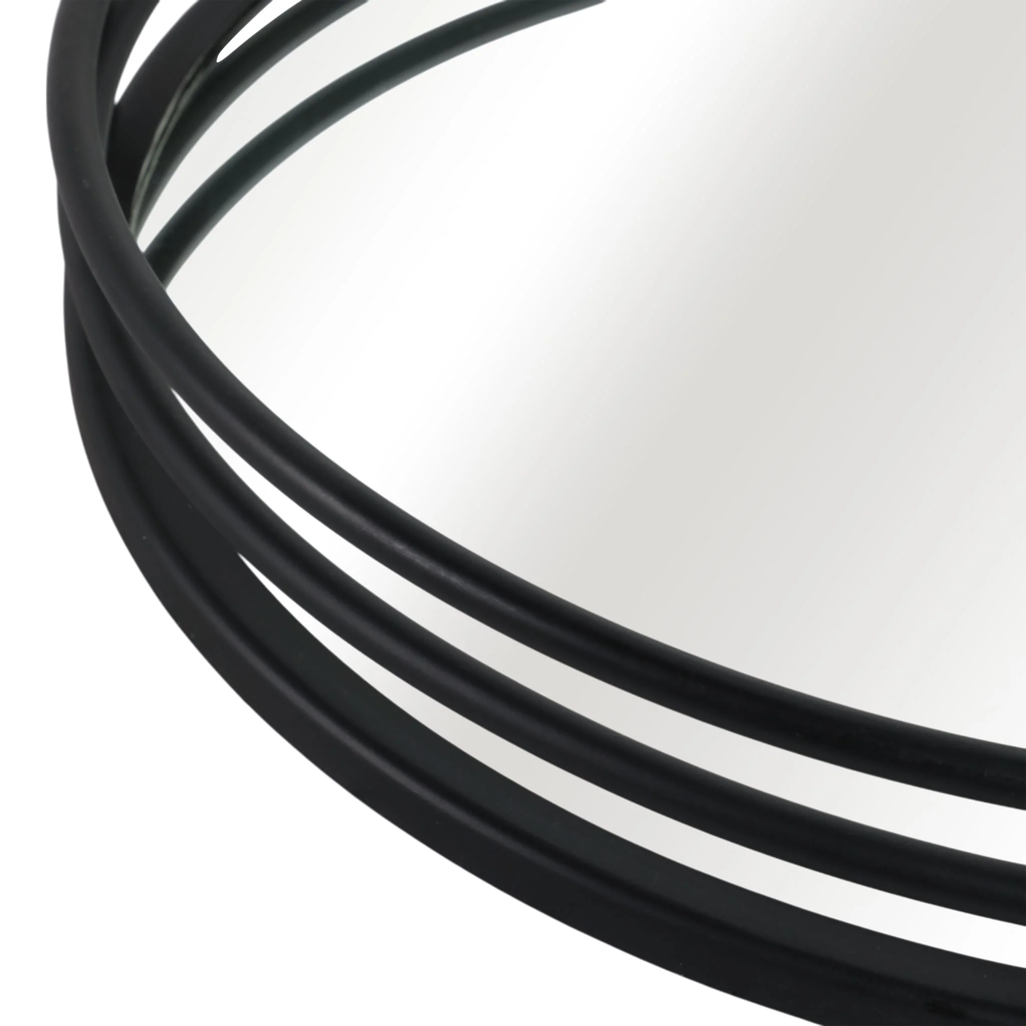 Metal, S/3 14/16/18" Round Mirrored Trays, Black - Image 5