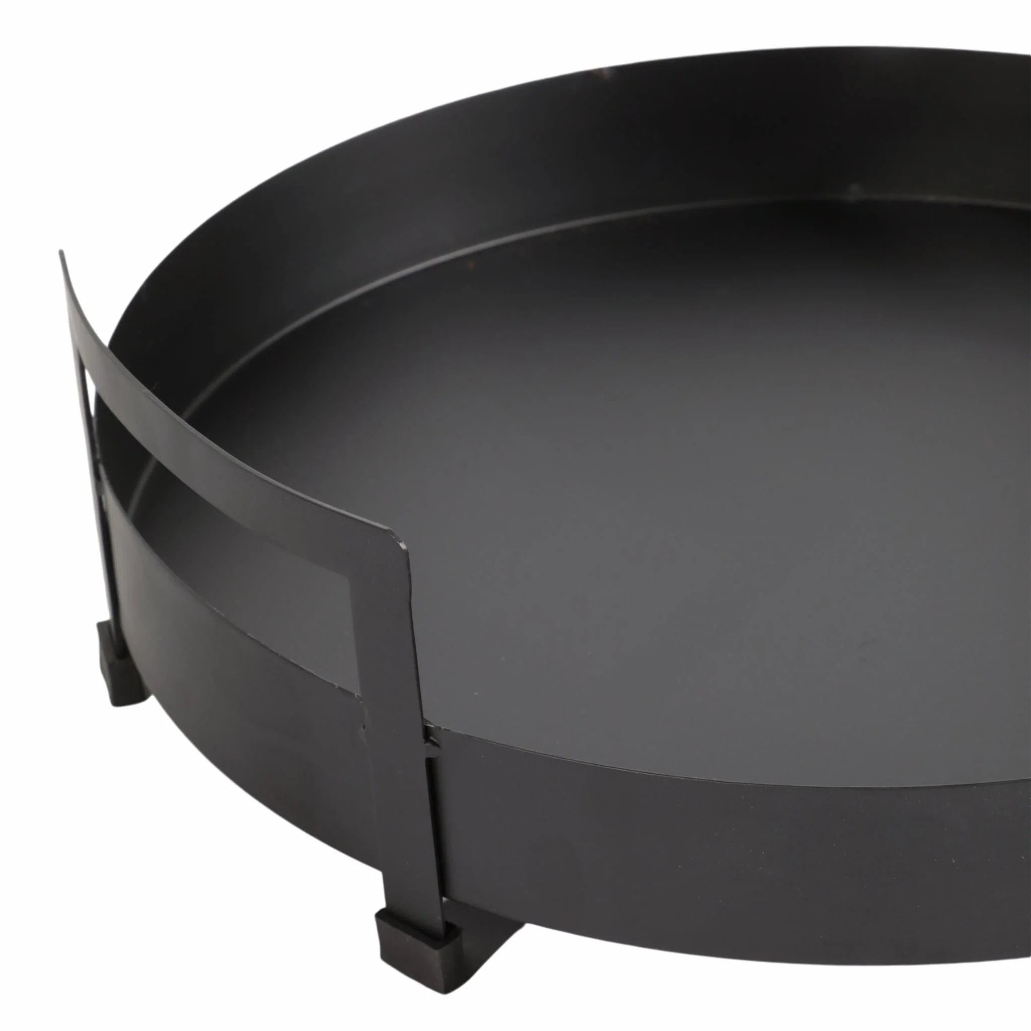 Metal, S/3 15/17/18" Tray With Handles, Black - Image 4