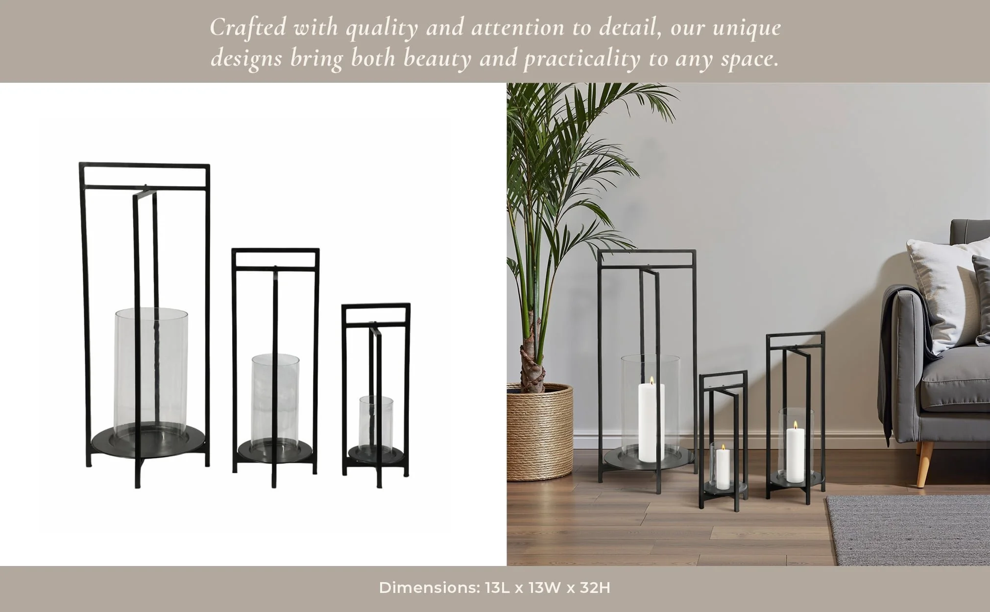 Metal, S/3 19/24/32"h Round Open Lanterns, Black - Image 10