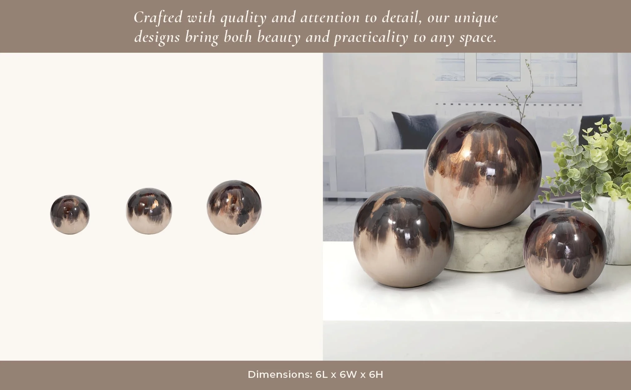 Metal, S/3 4/5/6" Galaxy Orbs, Multi - Image 11