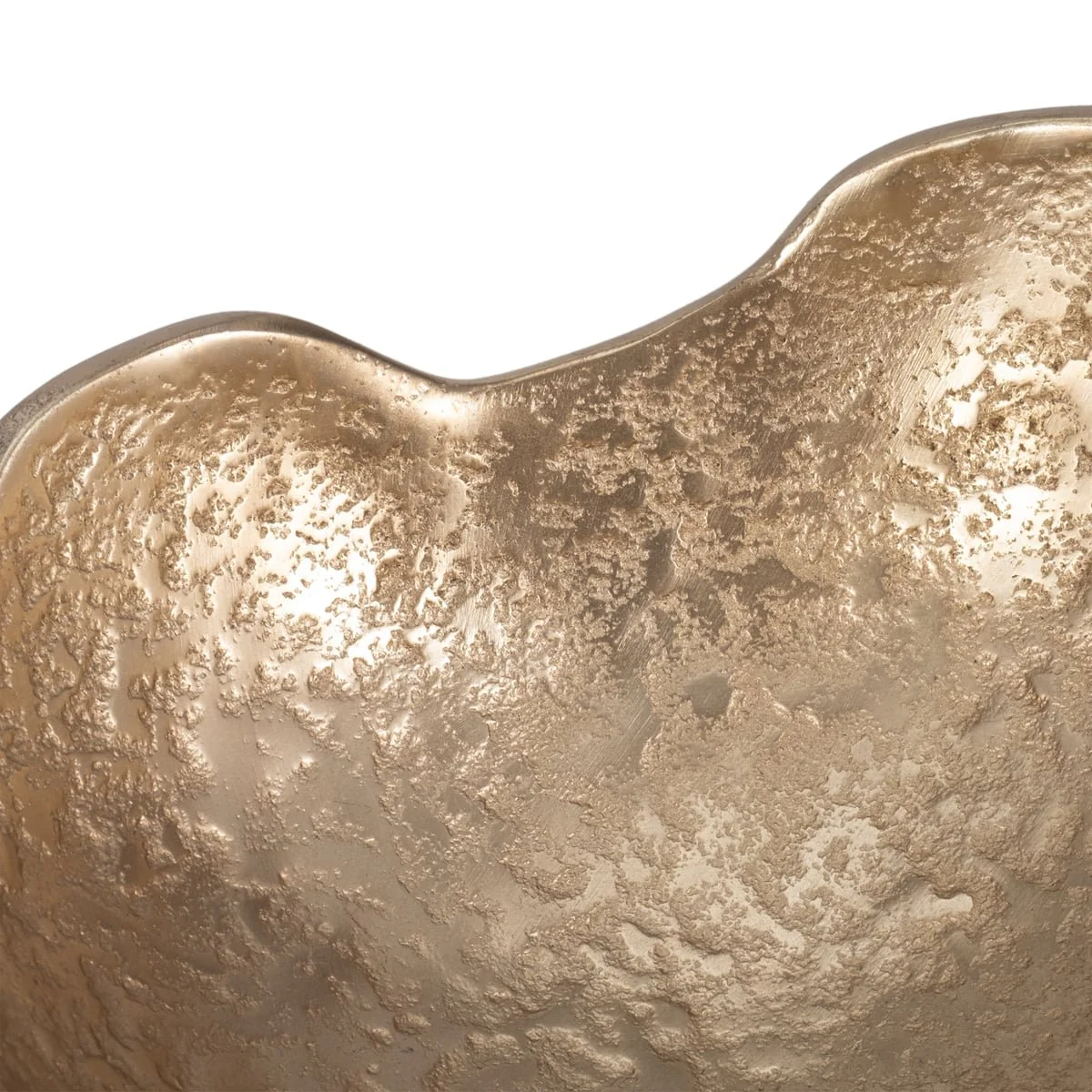 Metal, S/3 8/10/12" Organic Bowls, Gold - Image 5