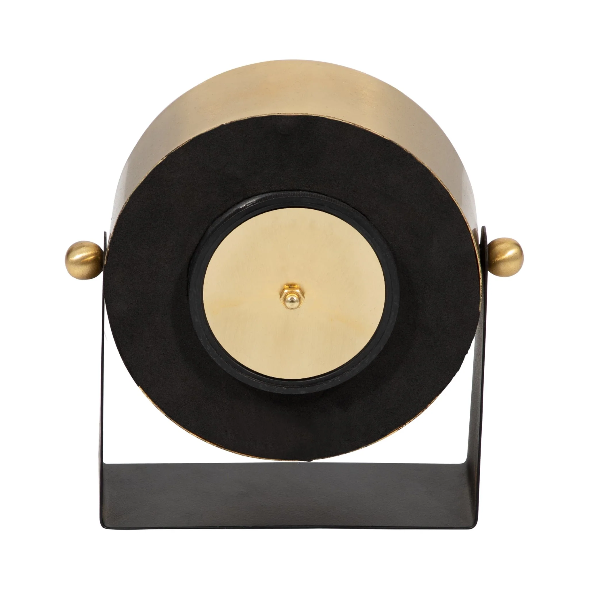 Metal Table Clock 6''  Gold Black - Image 4