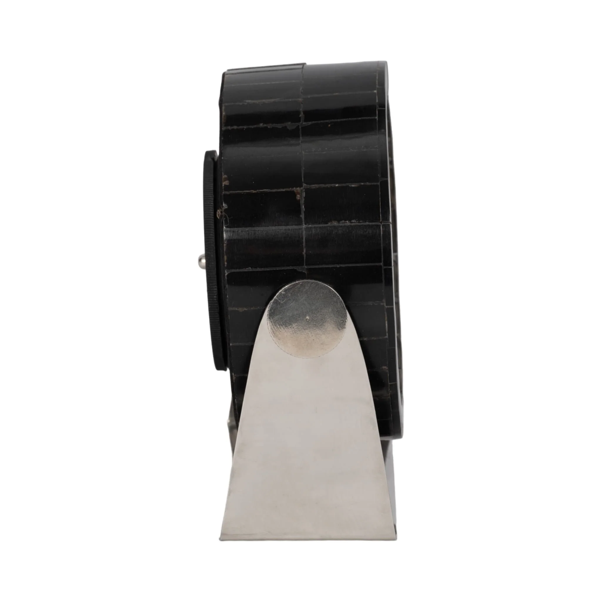 Metal Table Clock 6'' Nickel Black - Image 3
