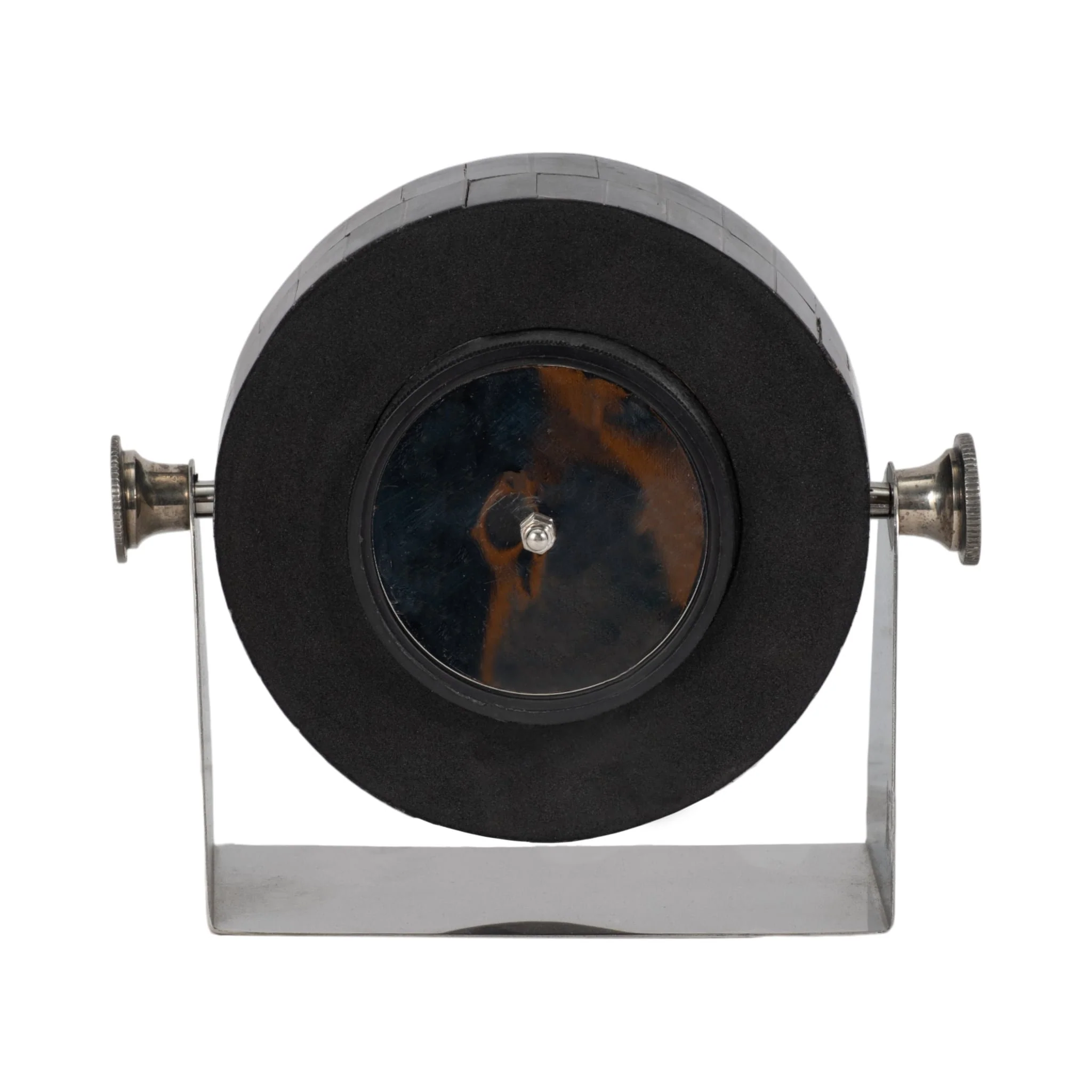 Metal Table Clock 6'' Nickel Black - Image 4