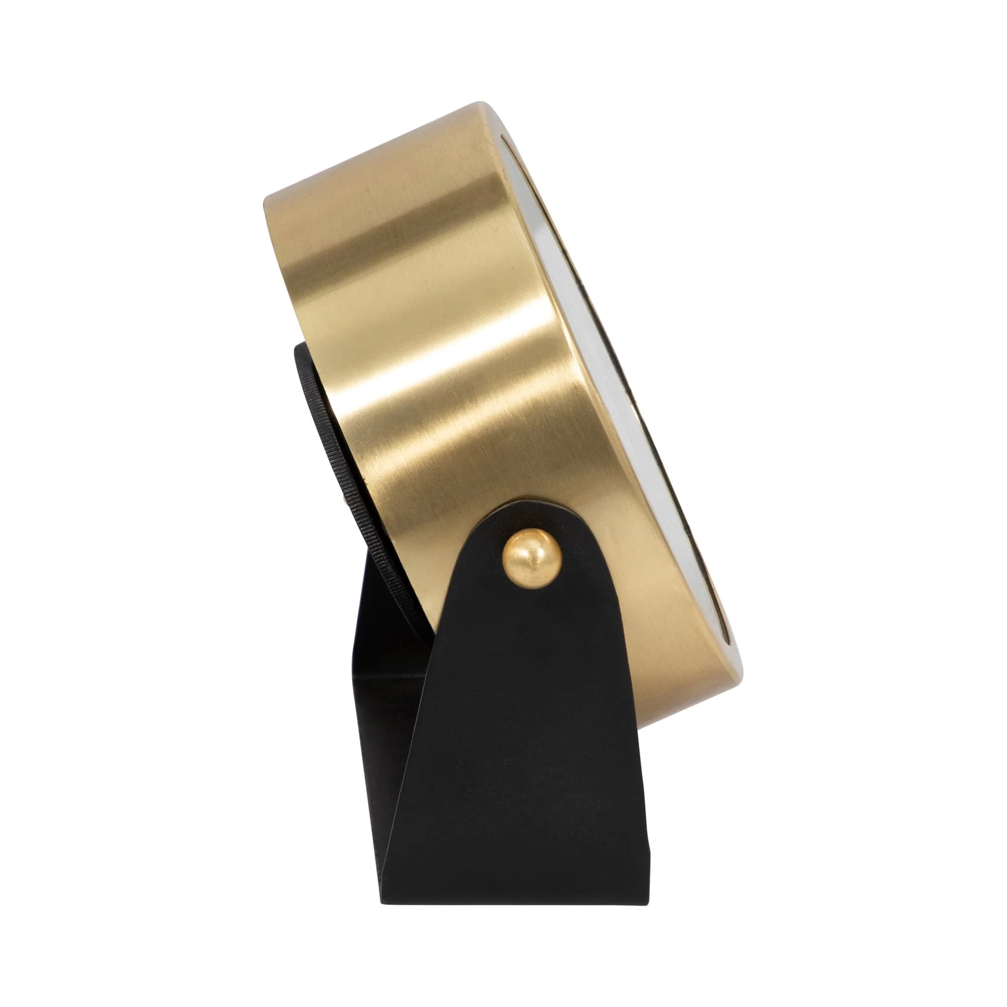 Metal Table Clock 7'' Gold Black - Image 3