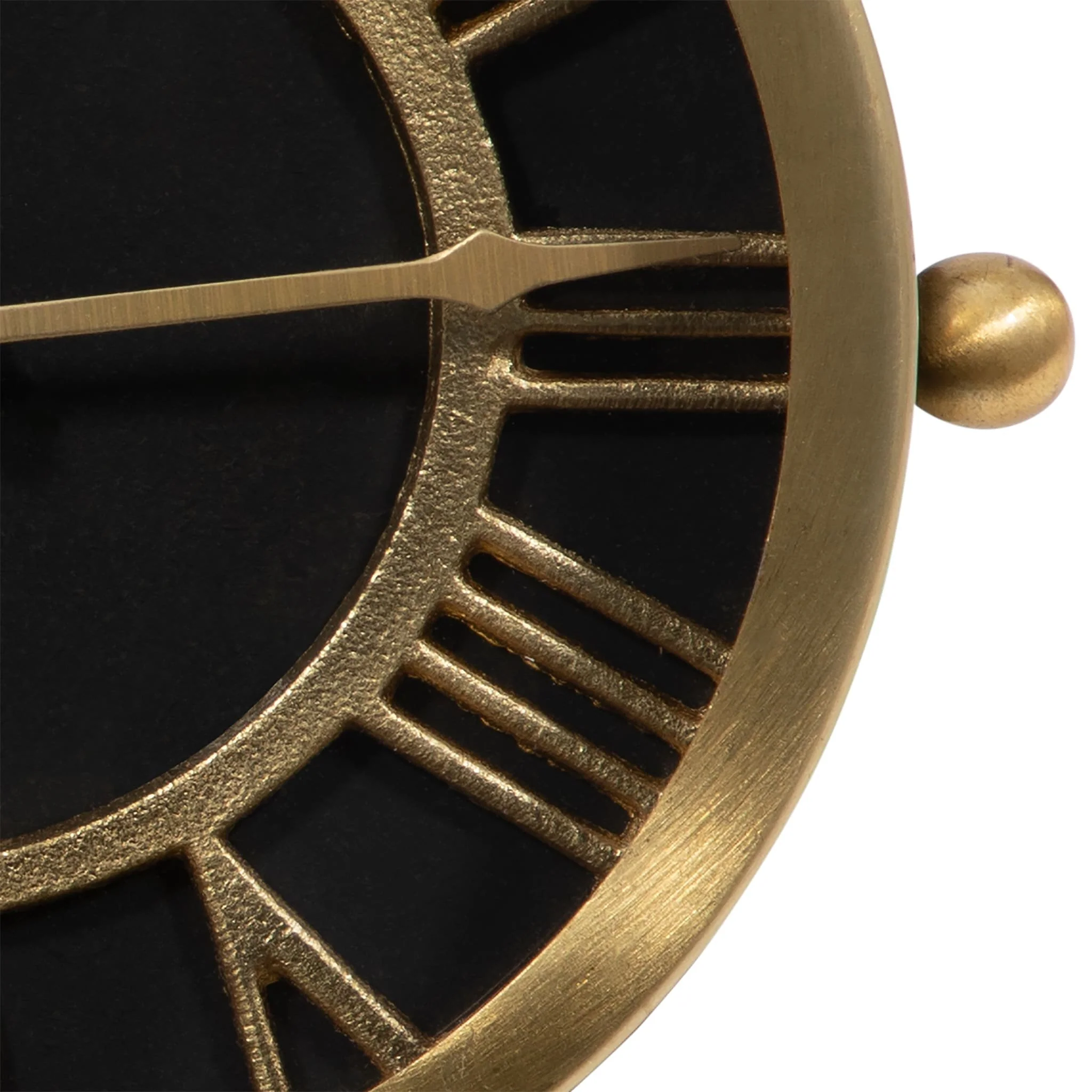 Metal Table Clock 7'' Gold Black - Image 5