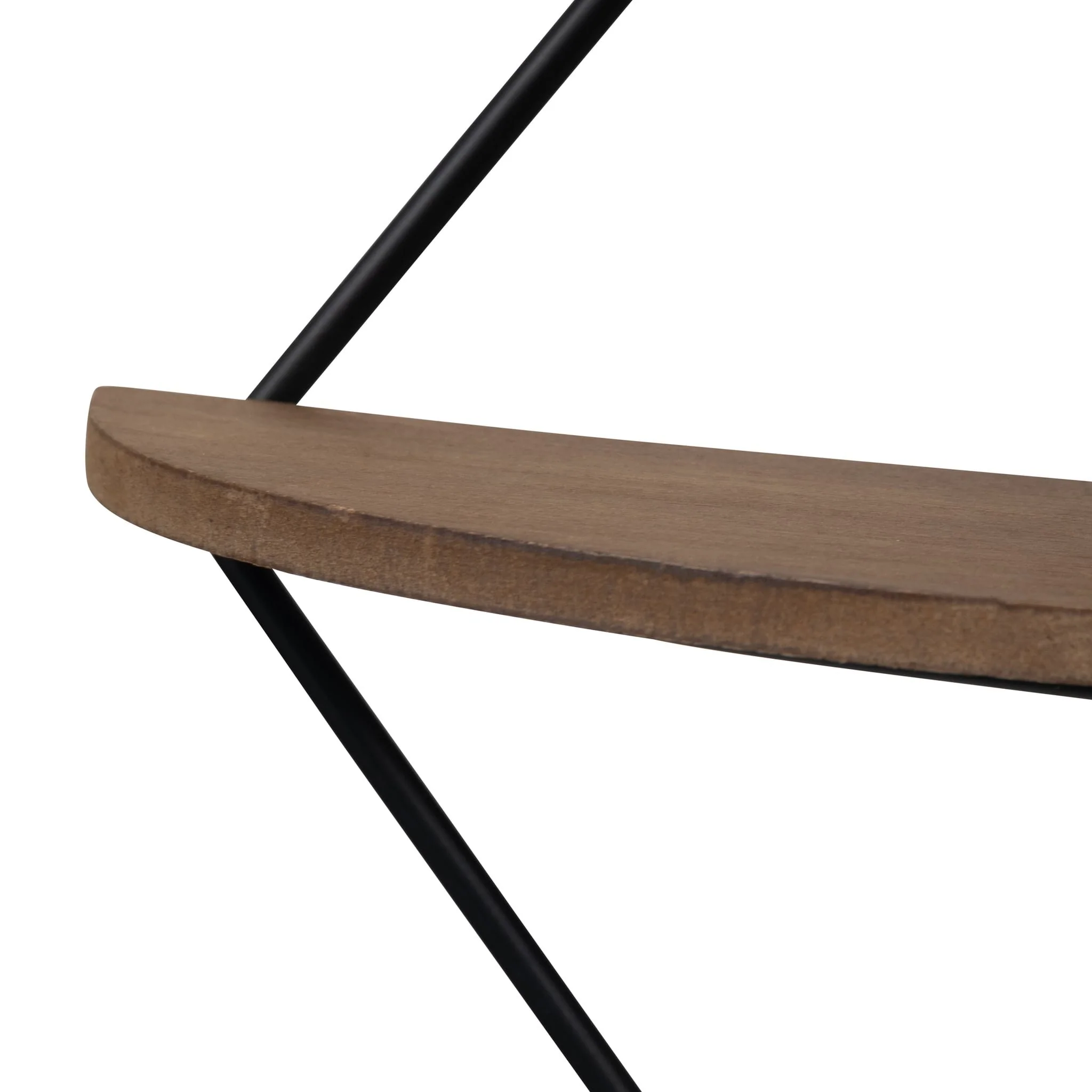 Metal/wood, 21" 3-tier Diamond Wall Shelf, Brown/b - Image 4