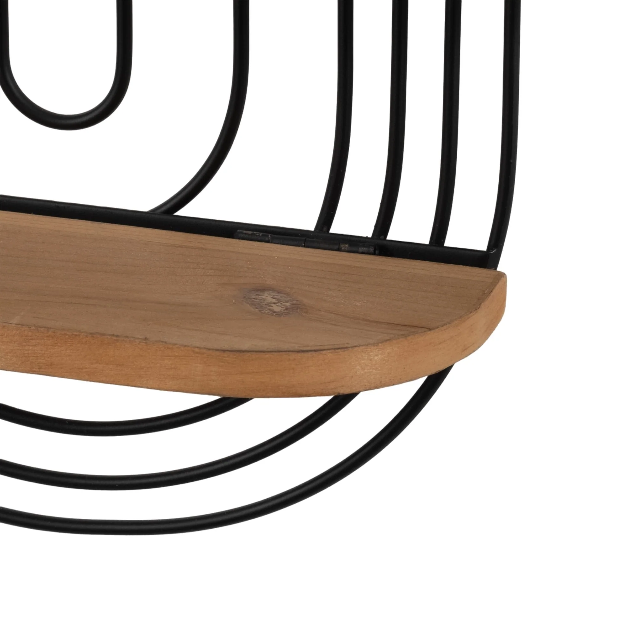 Metal/wood, 24" Loopy Wall Deco, Brown/black - Image 5