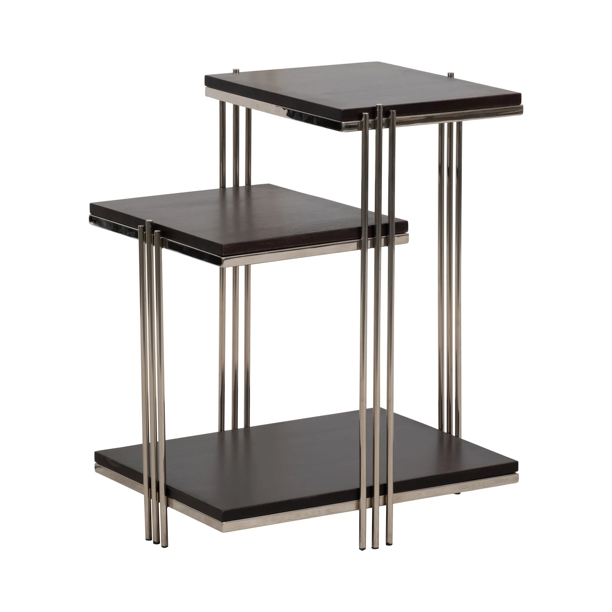 Metal/wood, 24" Three Tier Side Table - Image 2