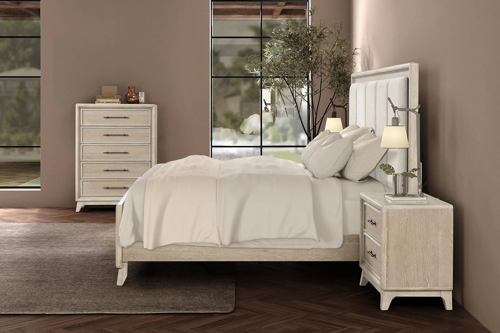 Midhurst E.King Bed, Oak - Image 3