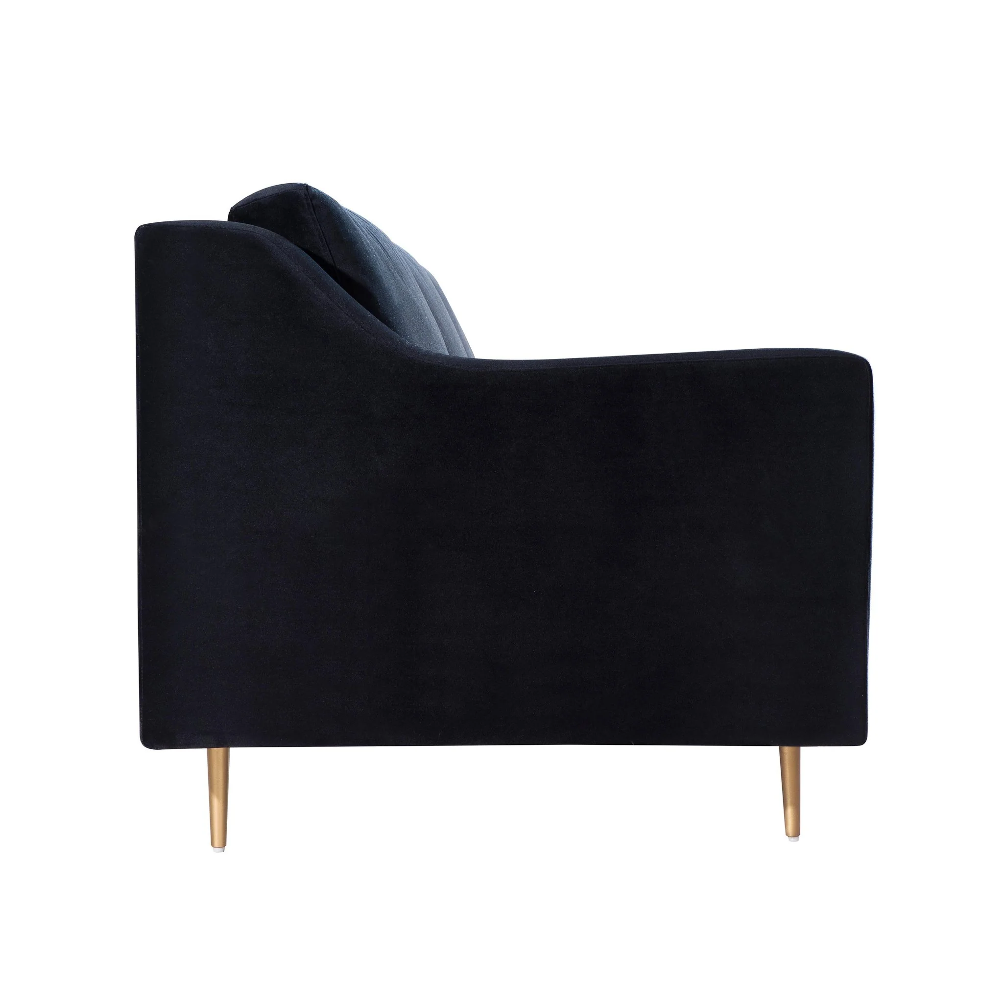 Milan Black Velvet Sofa - Image 4