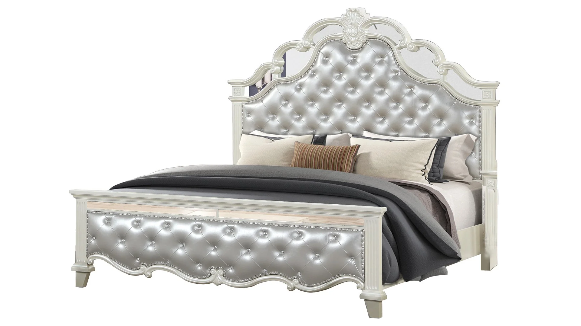 Milan King Bed Cream - Image 2