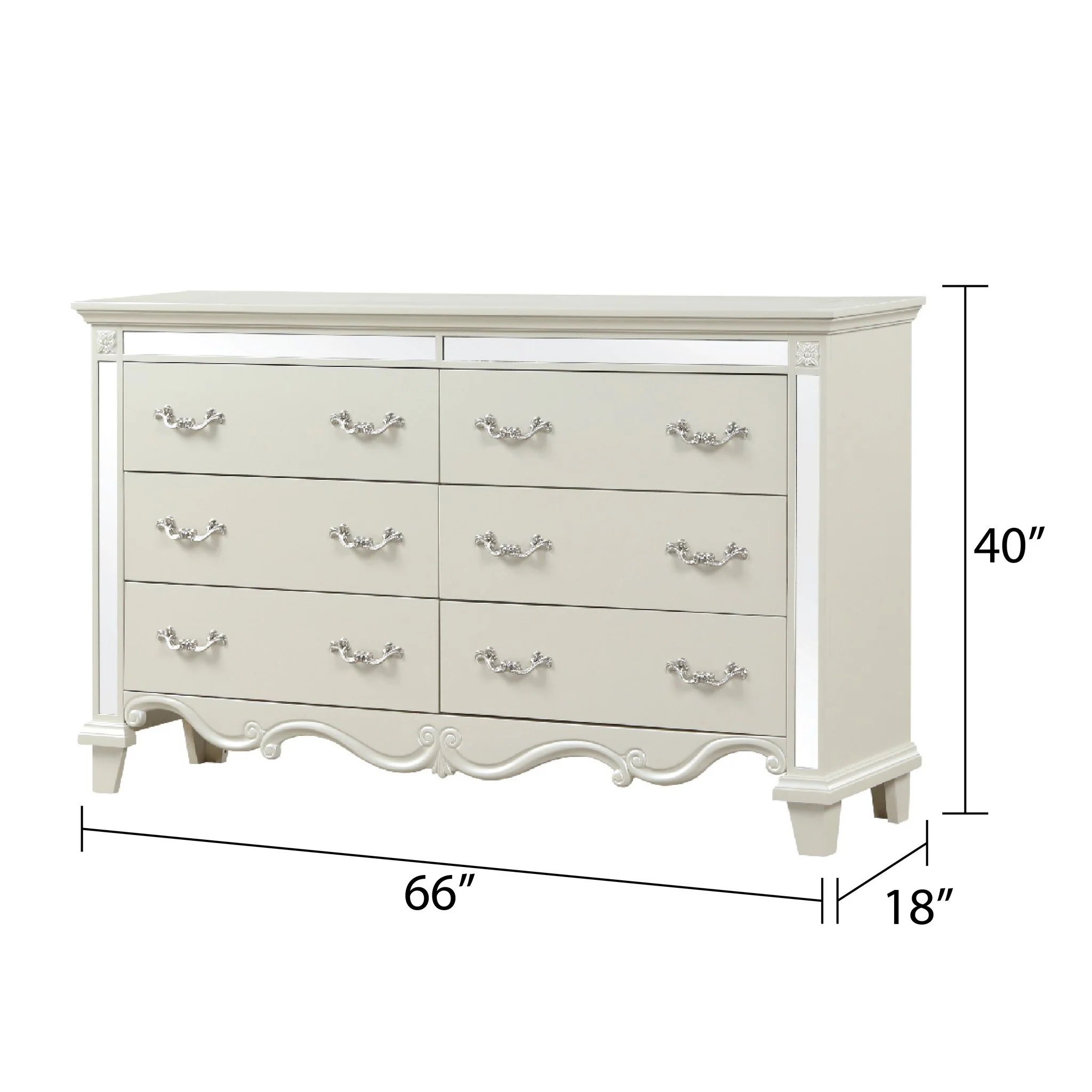 Milan Queen 4 Pc Bedroom Set White - Image 8