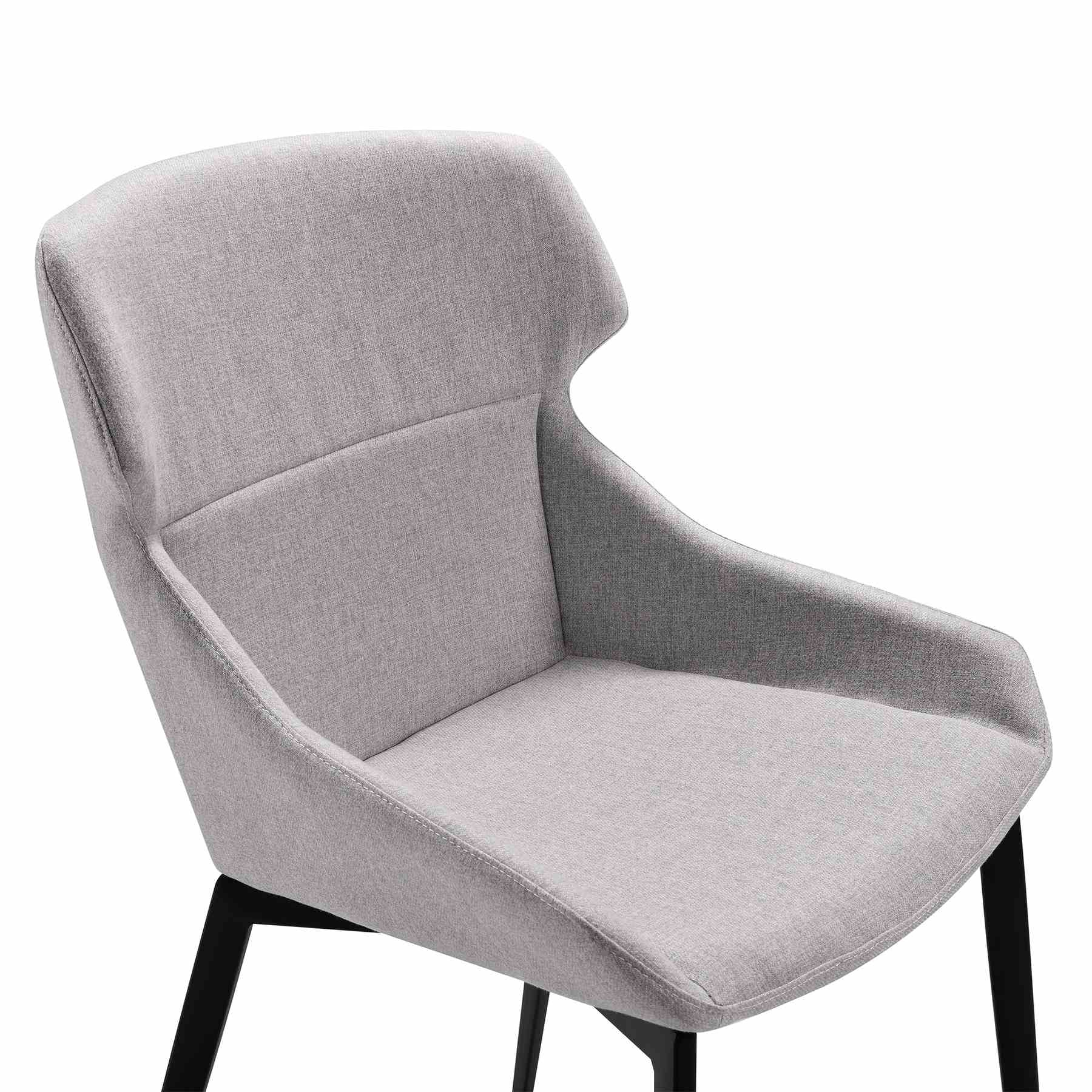Milena Kenna 5 Piece Dining Set with Gray Fabric Chairs - Image 6