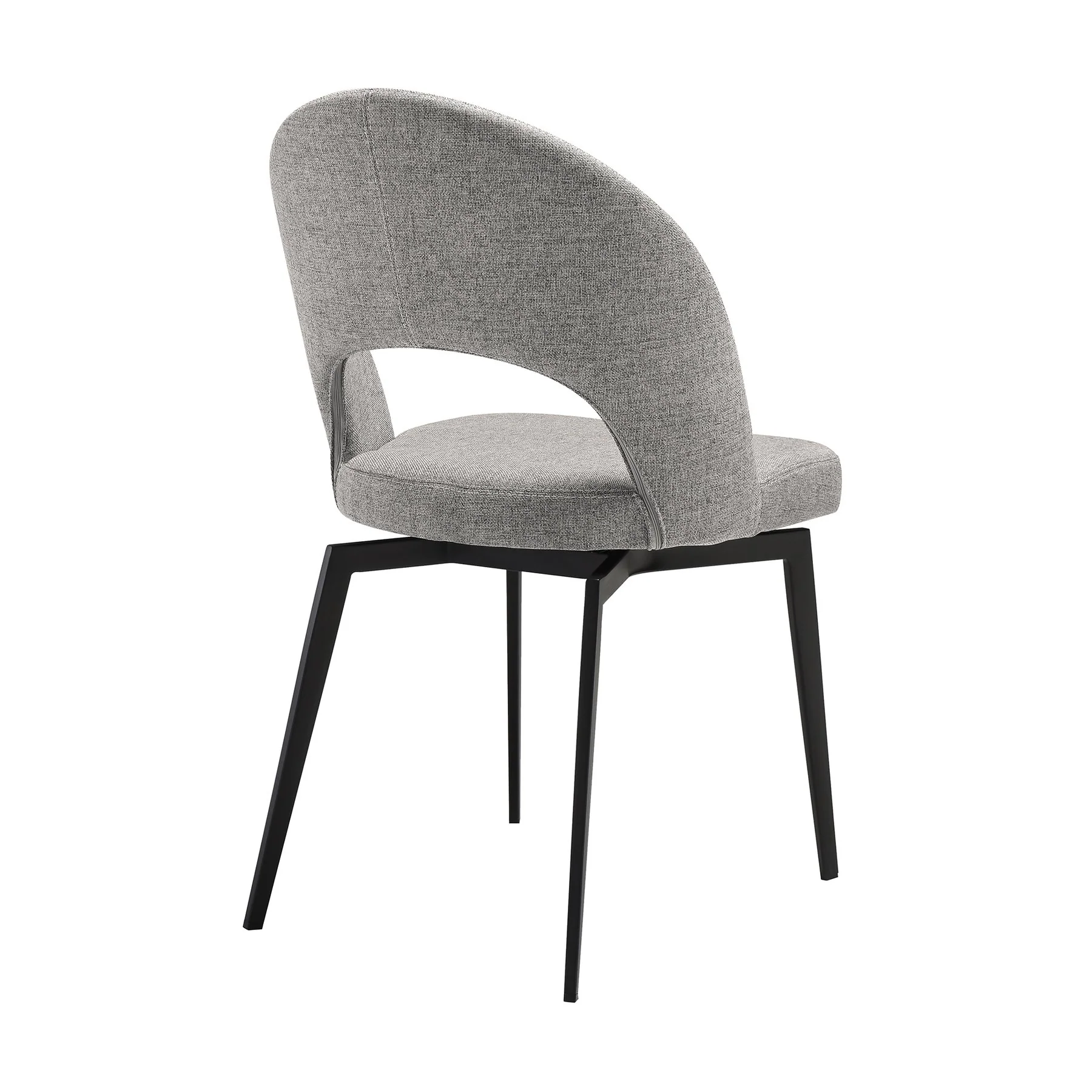 Milena Lucia 5 Piece Extendable Dining Set with Gray Fabric Chairs - Image 3