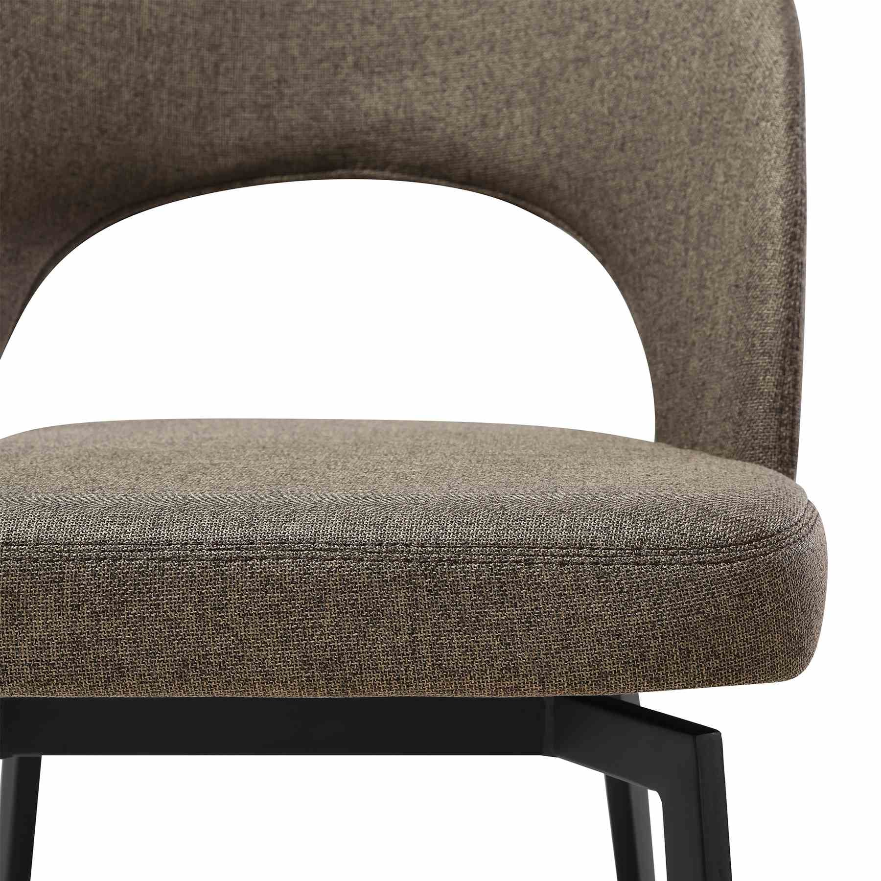 Milena Lucia 7 Piece Extendable Dining Set with Brown Fabric Chairs - Image 7