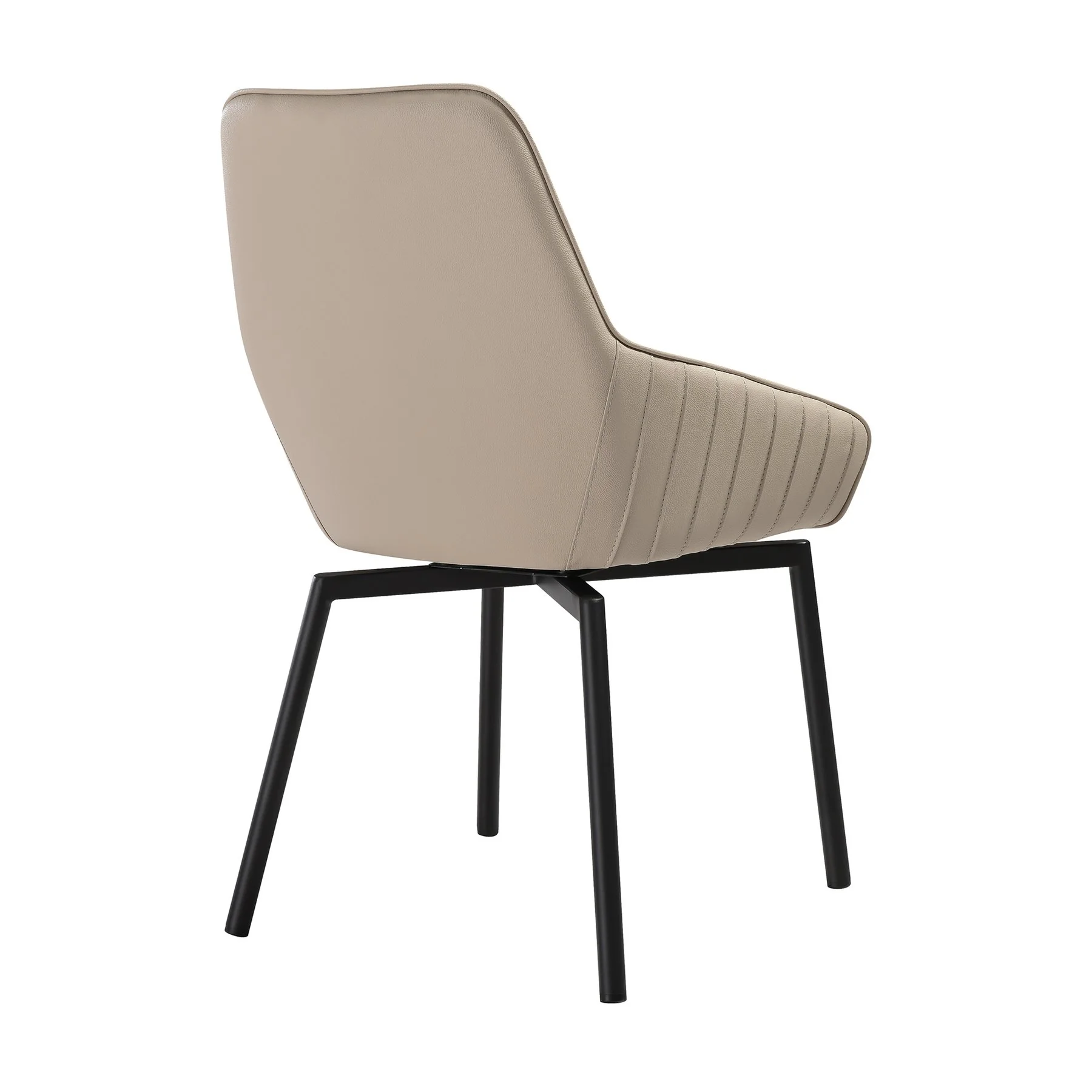 Milena Shilo 7 Piece Extendable Dining Set with Champagne Faux Leather Chairs - Image 3