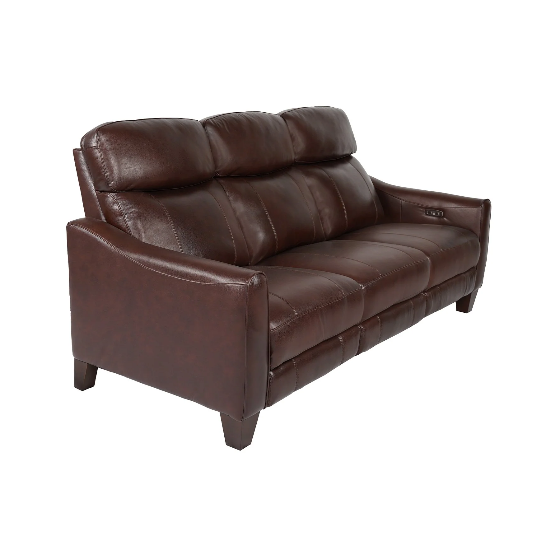 Milos 83" Zero Gravity Power Reclining Sofa in Chocolate Leather - Image 2