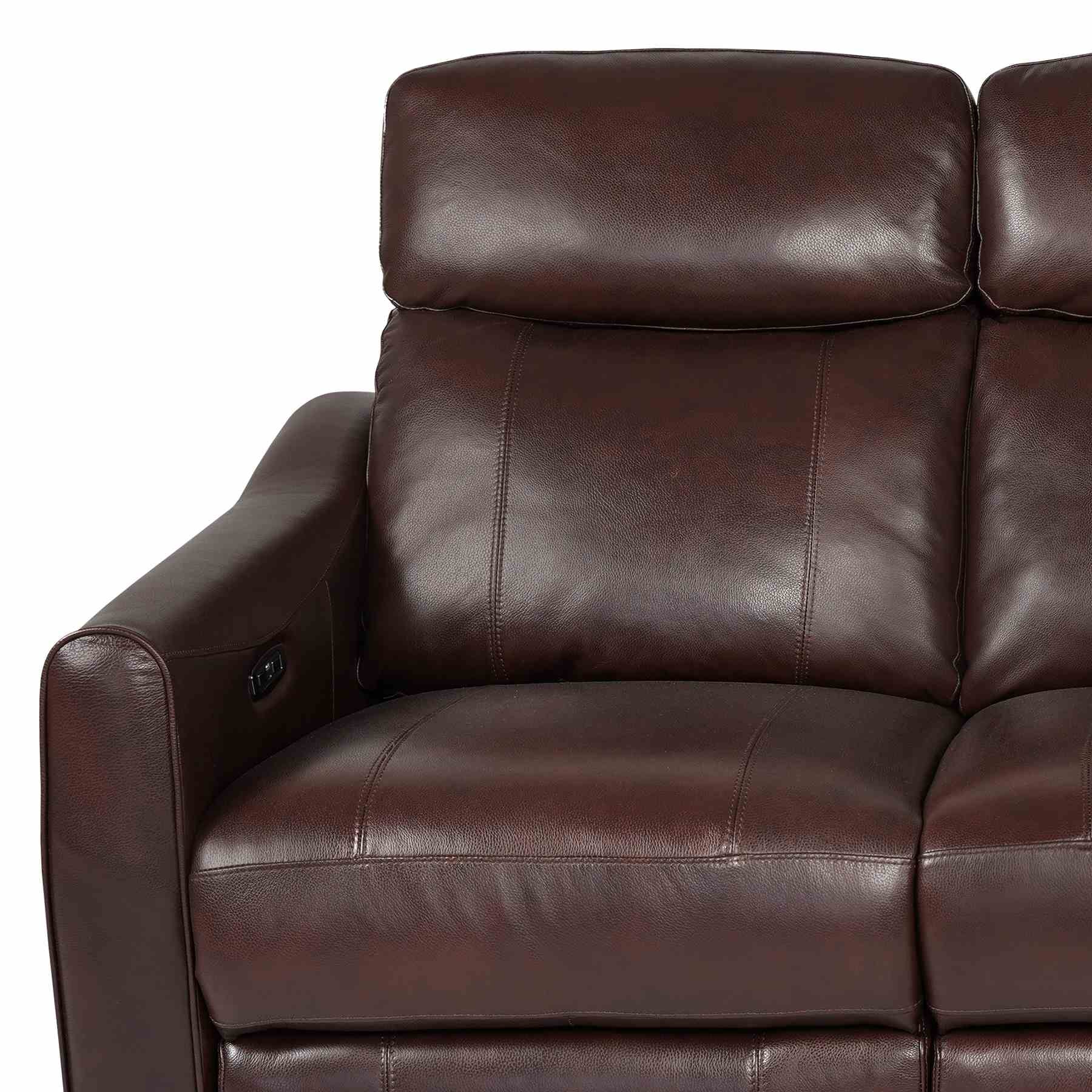 Milos 83" Zero Gravity Power Reclining Sofa in Chocolate Leather - Image 7