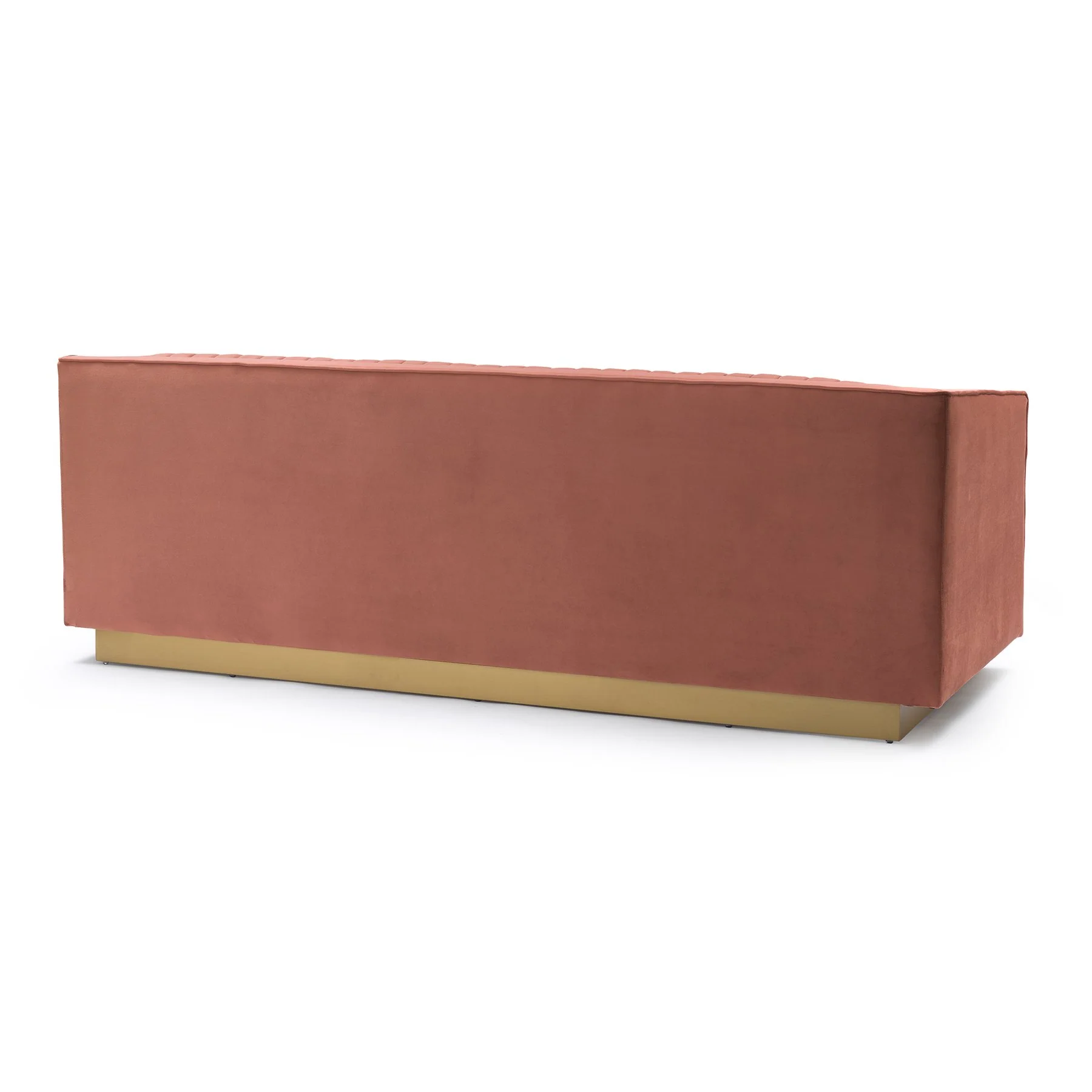 Miranda Blush Velvet and Gold Sofa - Image 3