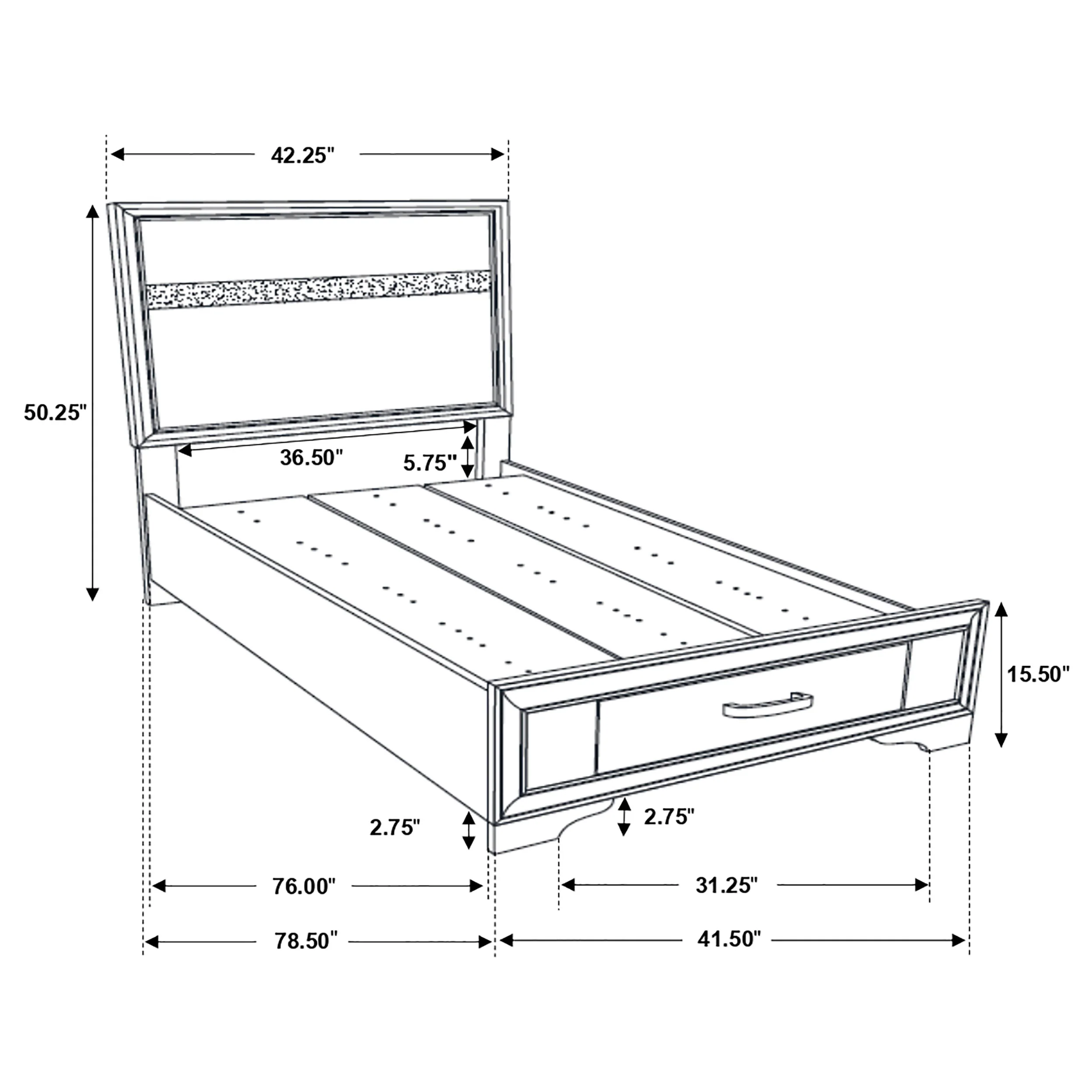 Miranda Panel Platform Storage Bed - Image 108