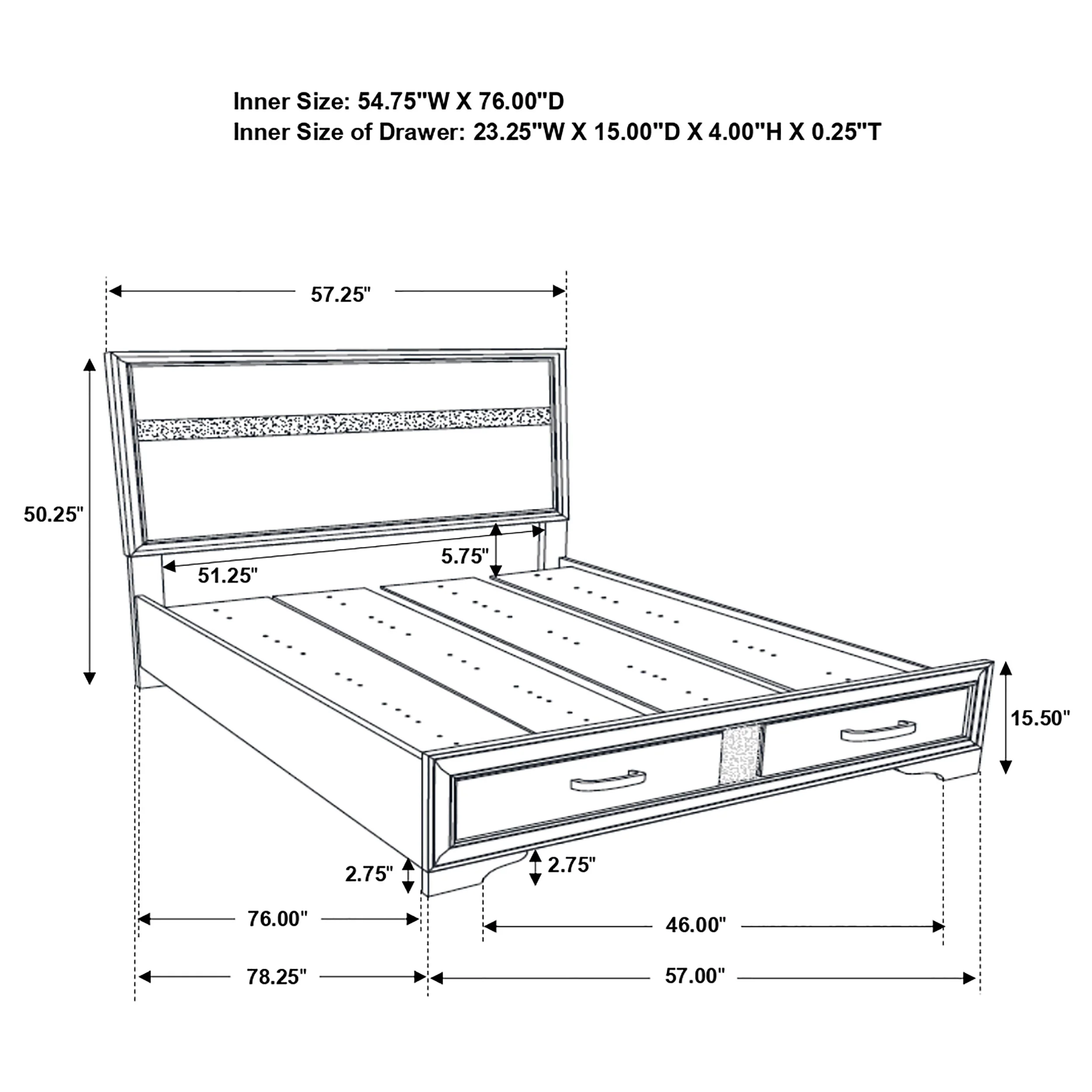 Miranda Panel Platform Storage Bed - Image 38