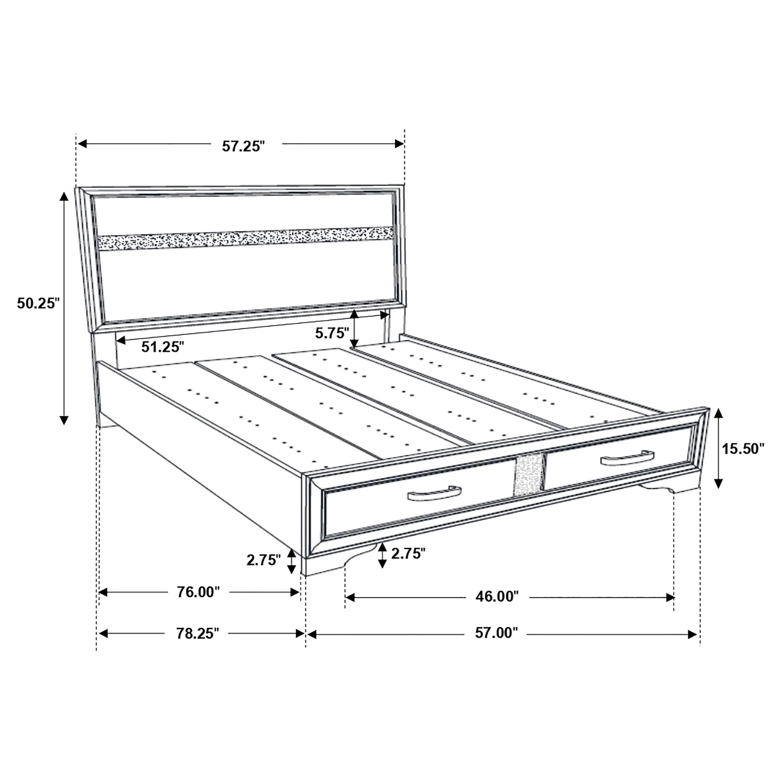 Miranda Panel Platform Storage Bed - Image 94
