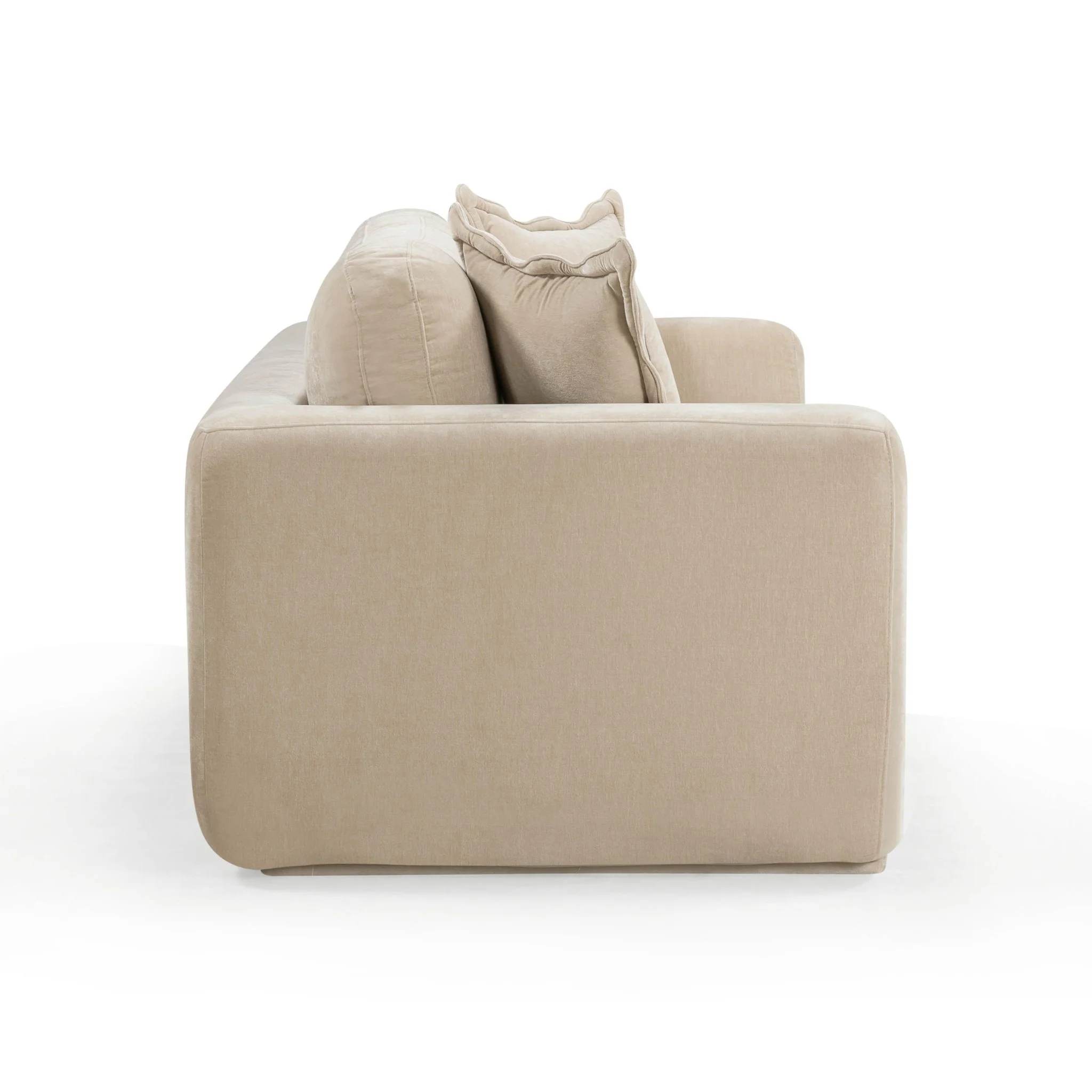 Miri Sand Upcycled Washed Velvet Sofa - Image 4