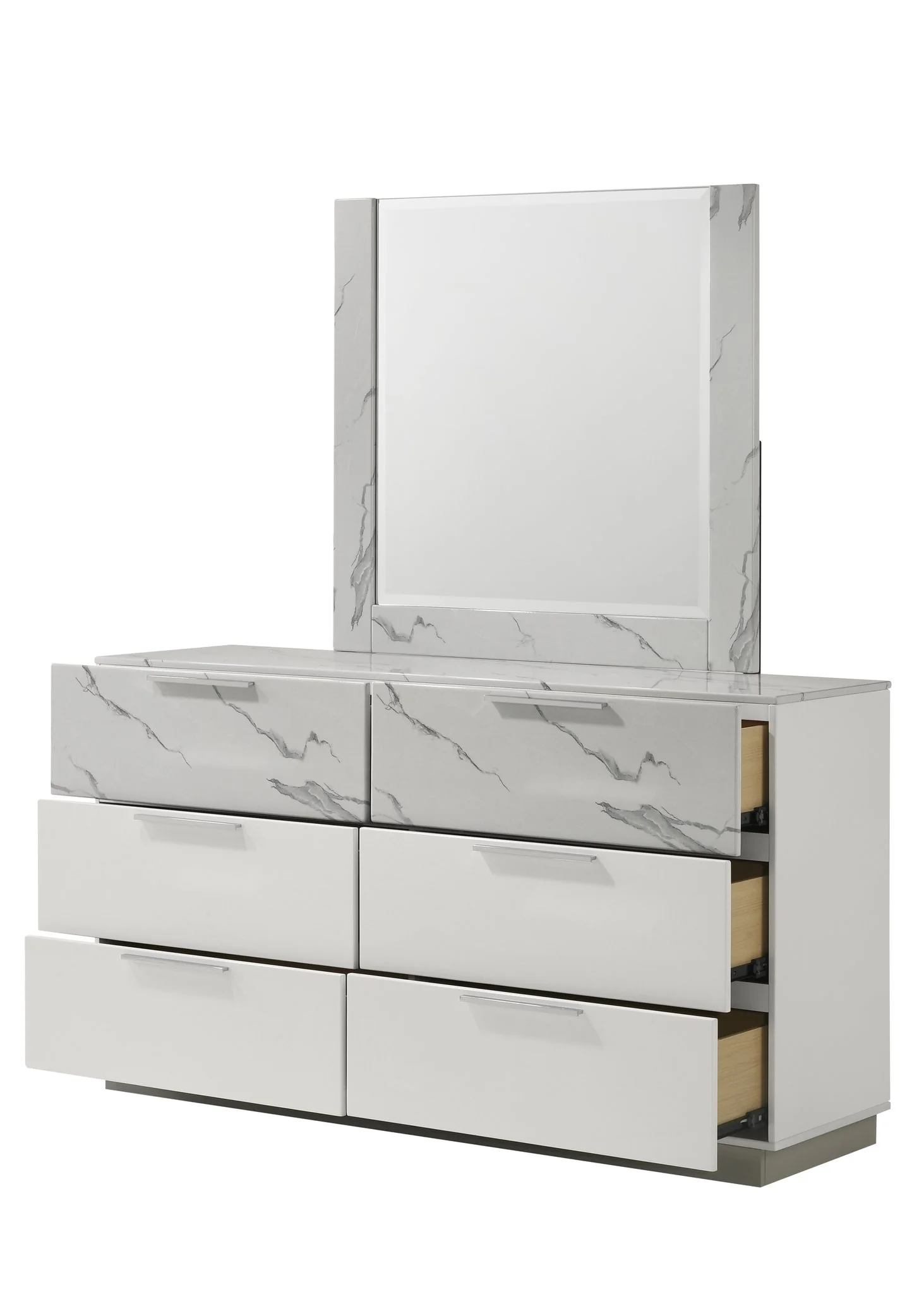 Mist King 4PC Bedroom Set White - Image 9