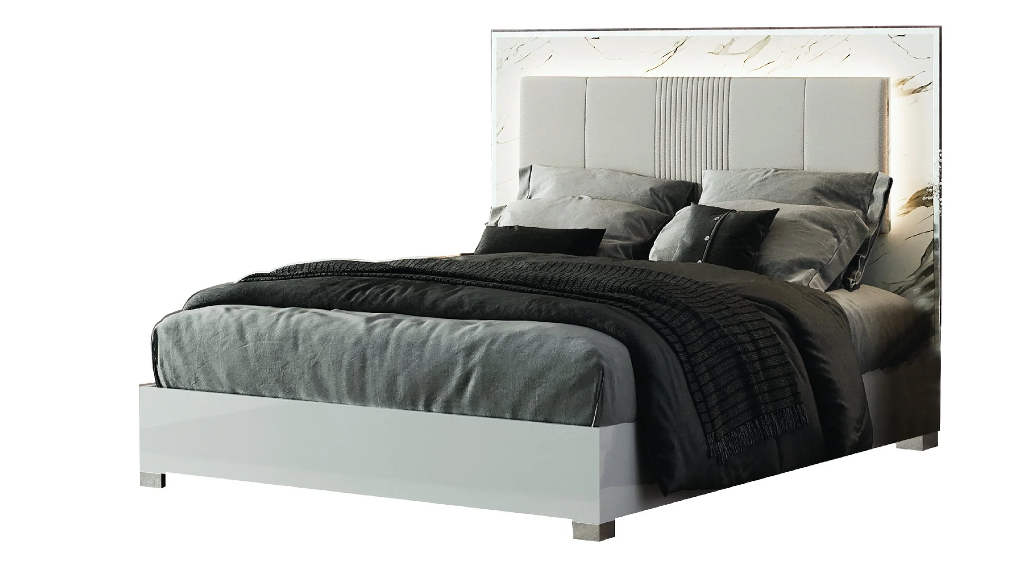 Mist King 5PC Bedroom Set White - Image 2