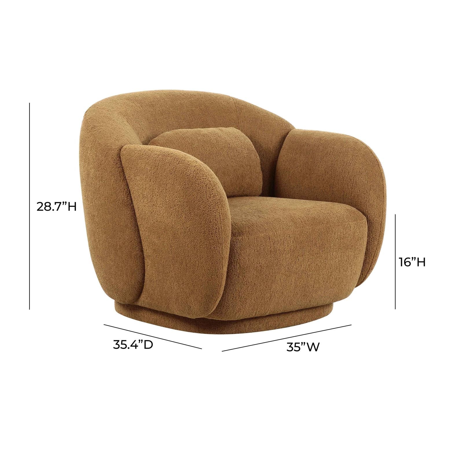 Misty Brown Boucle Accent Chair - Image 5