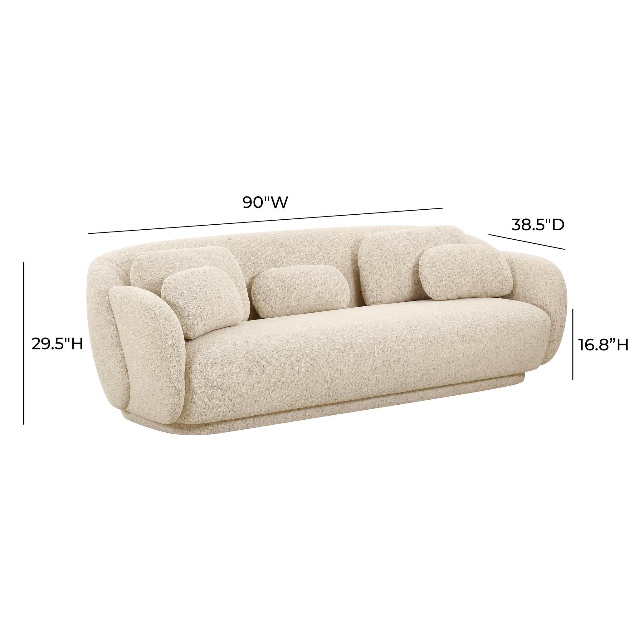 Misty Cream Boucle Sofa - Image 6