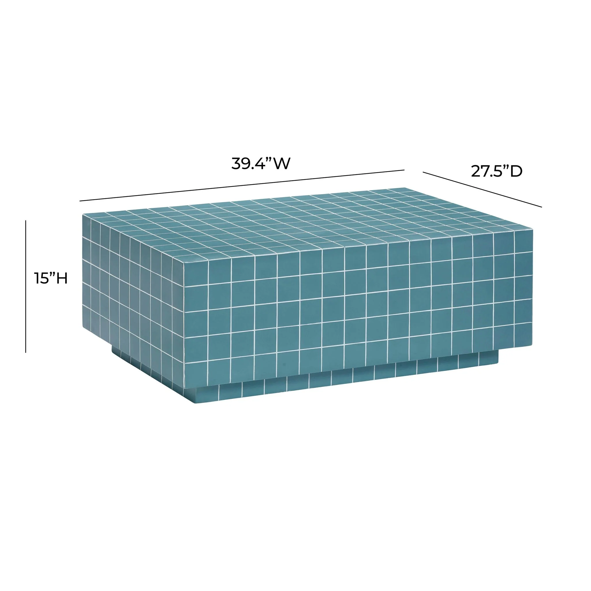 Mixie Blue Tile Indoor / Outdoor Coffee Table - Image 7