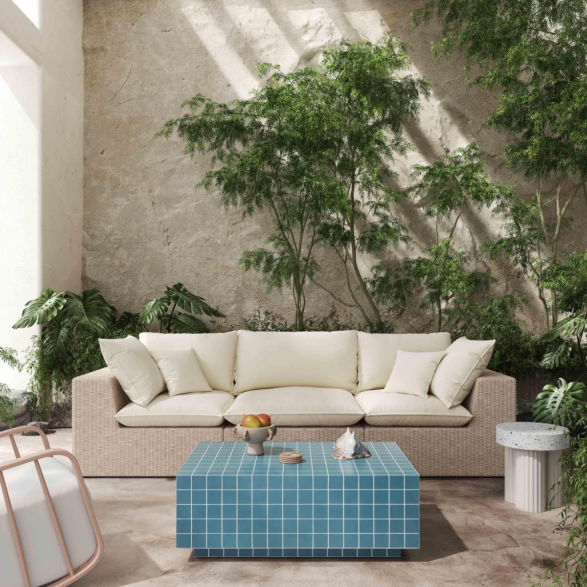 Mixie Blue Tile Indoor / Outdoor Coffee Table - Image 8