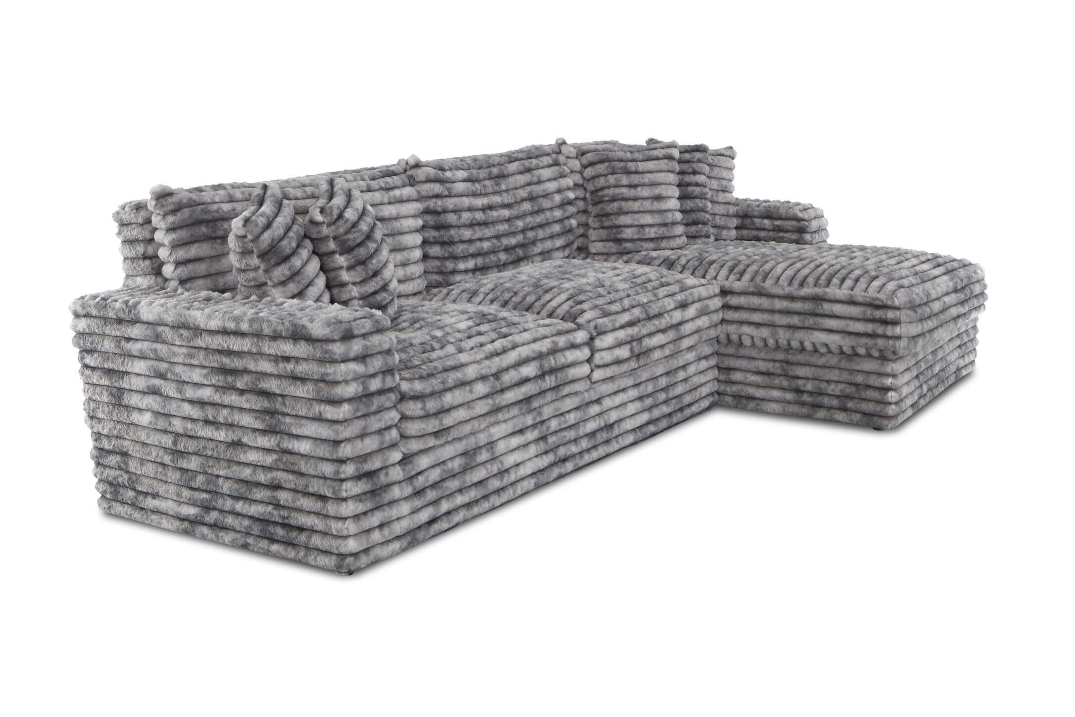 MOD #520 Big WIg Charcoal Sofa Chaise - Image 5
