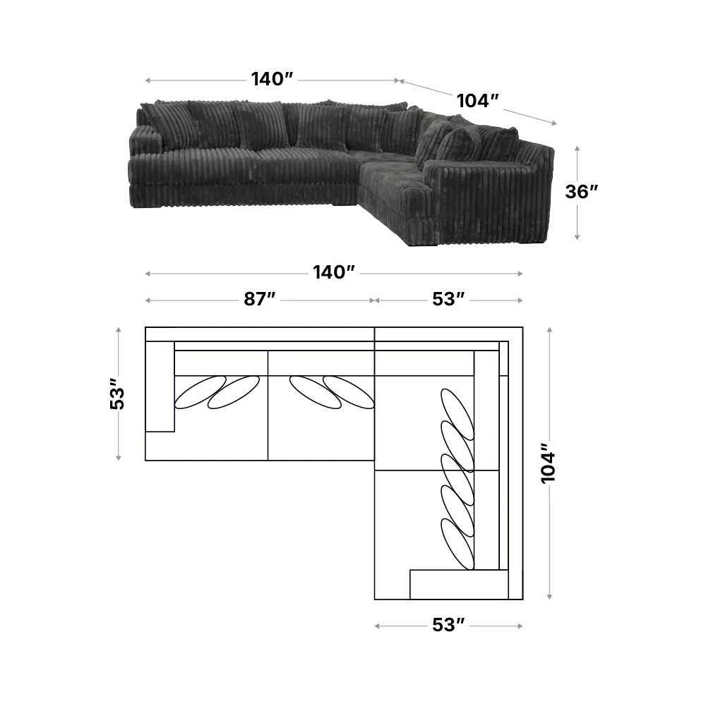 MOD L Shape 2pc sectional #973 - Image 5