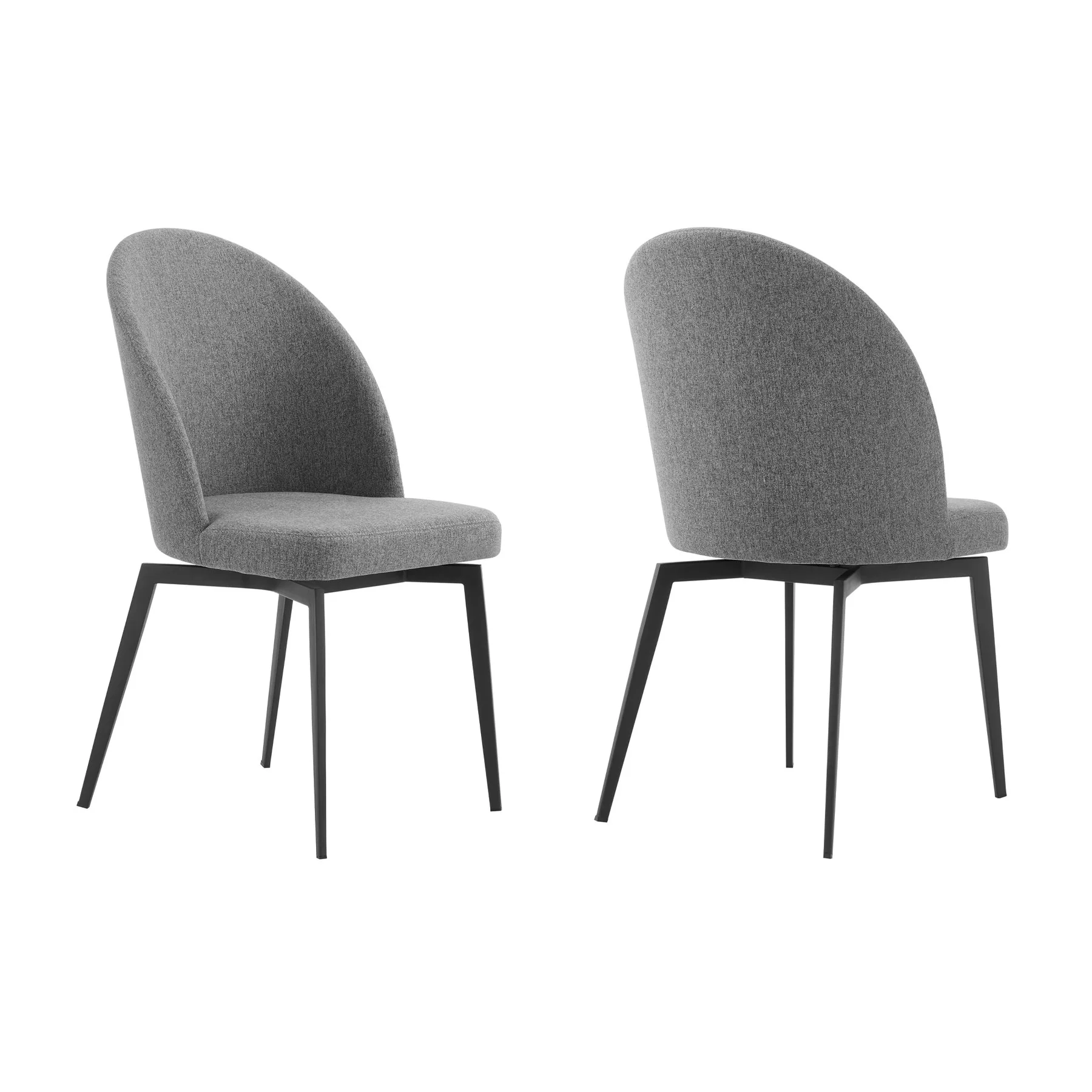 Modena Sunny 5 Piece Dining Set with Gray Fabric Chairs - Image 3