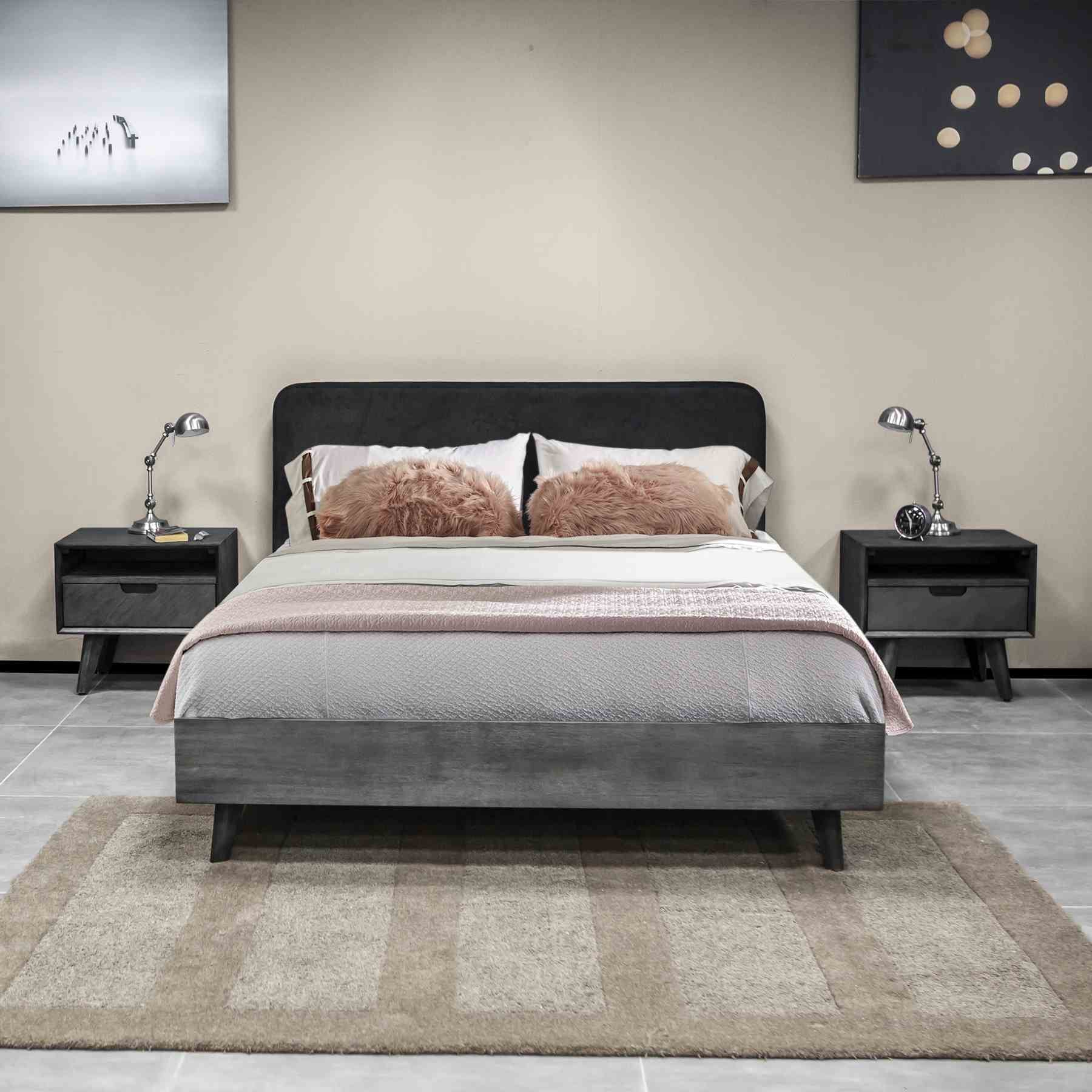 Mohave 3 Piece Acacia King Bed and Nightstands Bedroom Set - Image 5