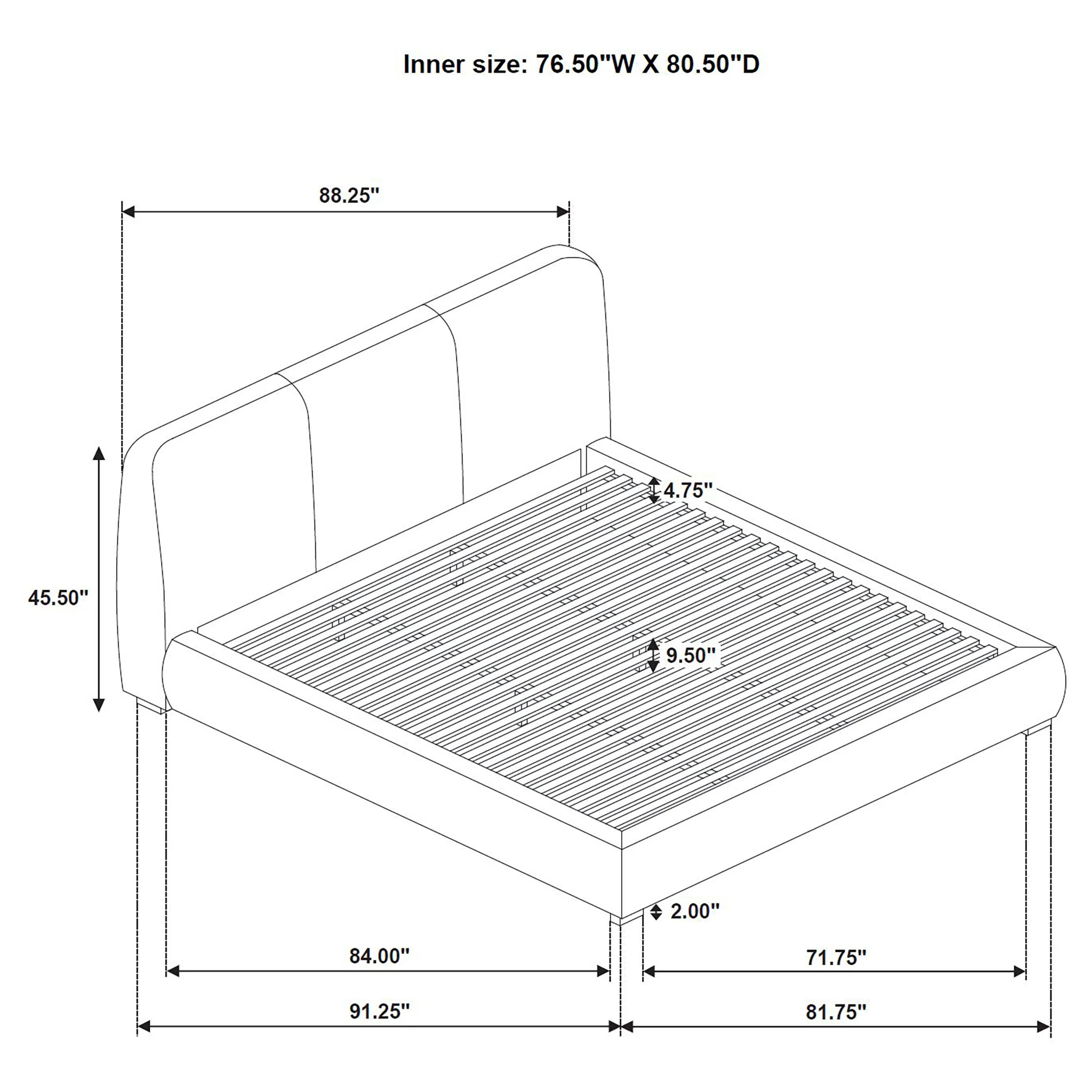 Mokena Panel Platform Bed - Image 16