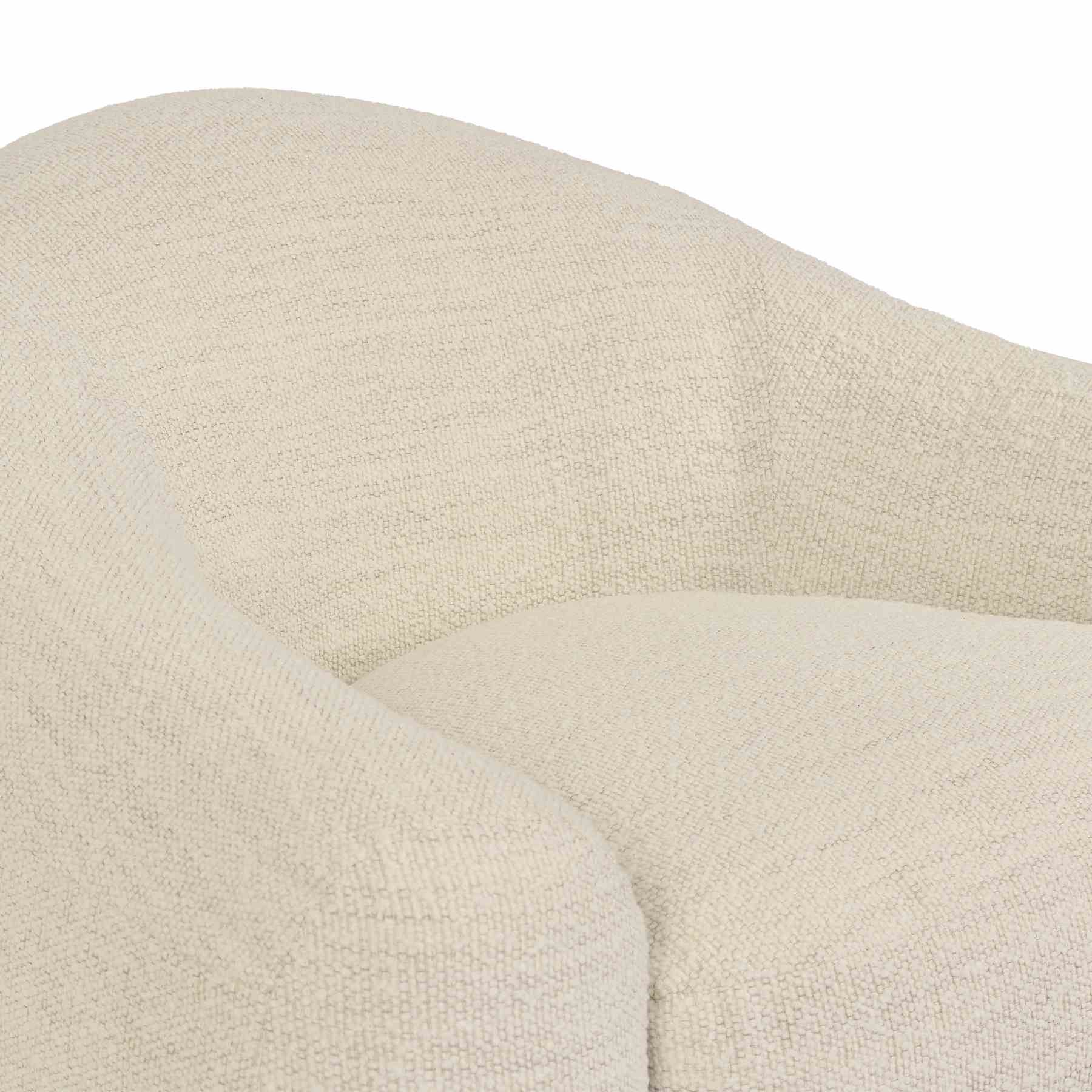 Molly Upholstered Swivel Accent Chair in Pearl - Image 6