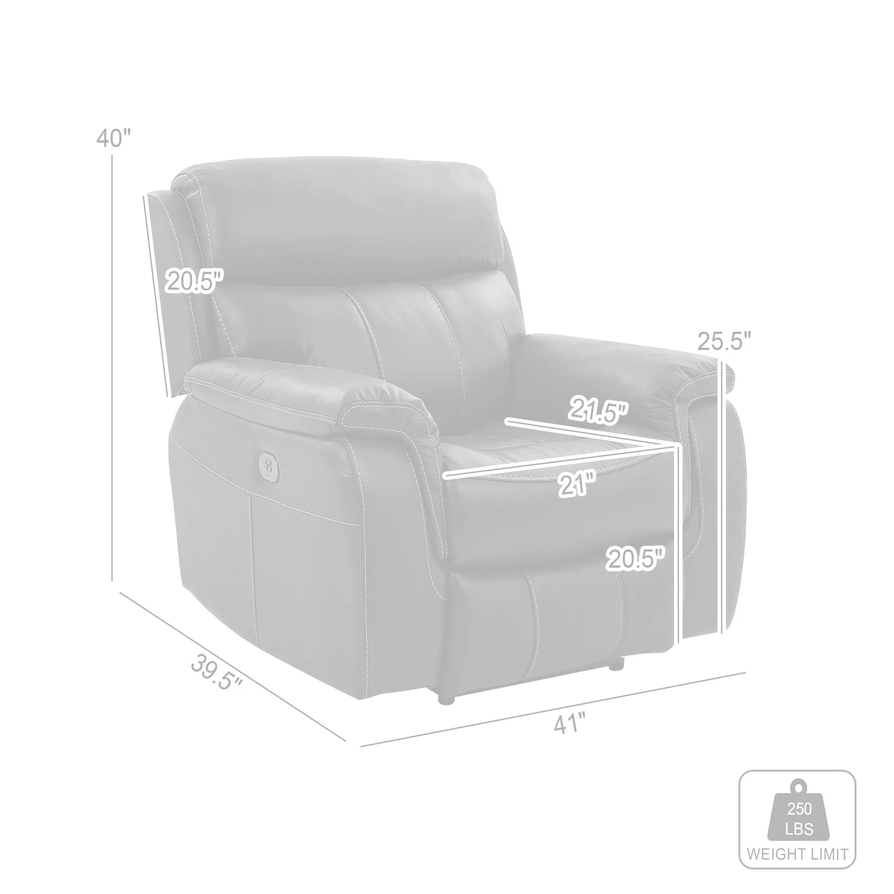 Montague Dual Power Headrest and Lumbar Support Recliner Chair in Genuine Brown Leather - Image 10
